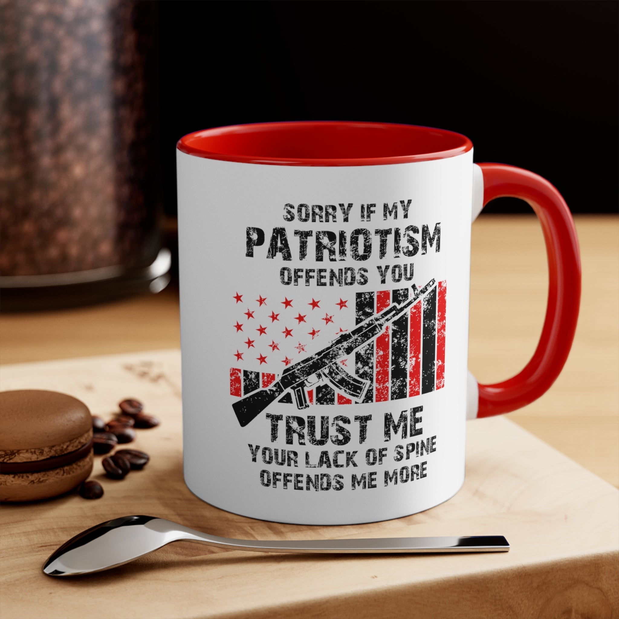 Sorry If My Patriotism Offends You Mug (2 sizes, 3 colors) - PatriotDepot.com