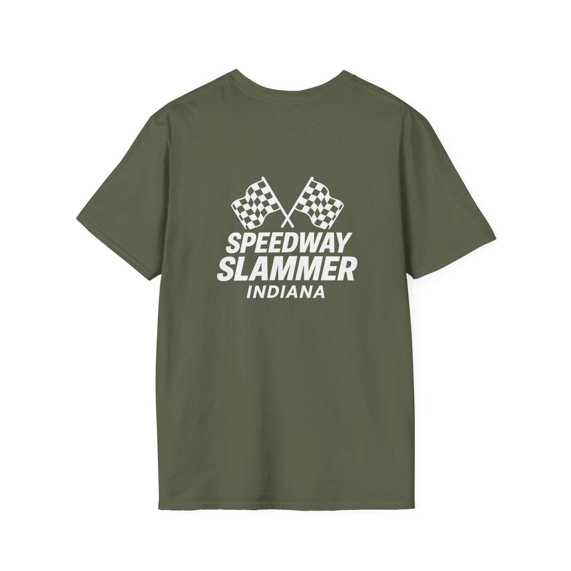 Speedway Slammer Indiana T-Shirt (Front/Back Design) - PatriotDepot.com