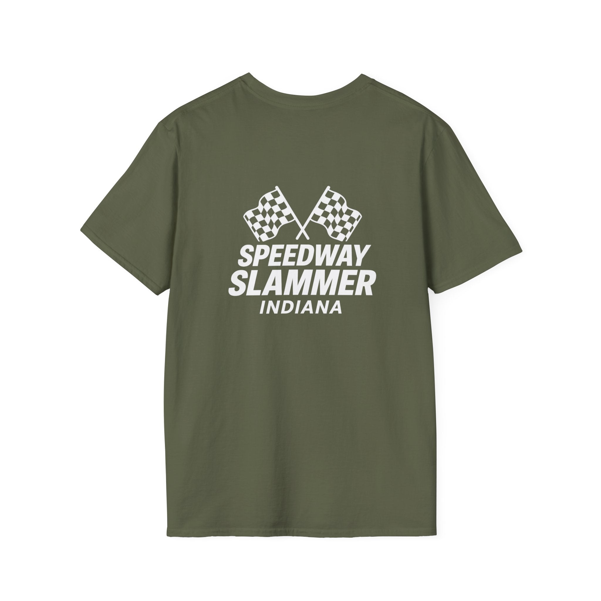 Speedway Slammer Indiana T-Shirt (Front/Back Design) - PatriotDepot.com