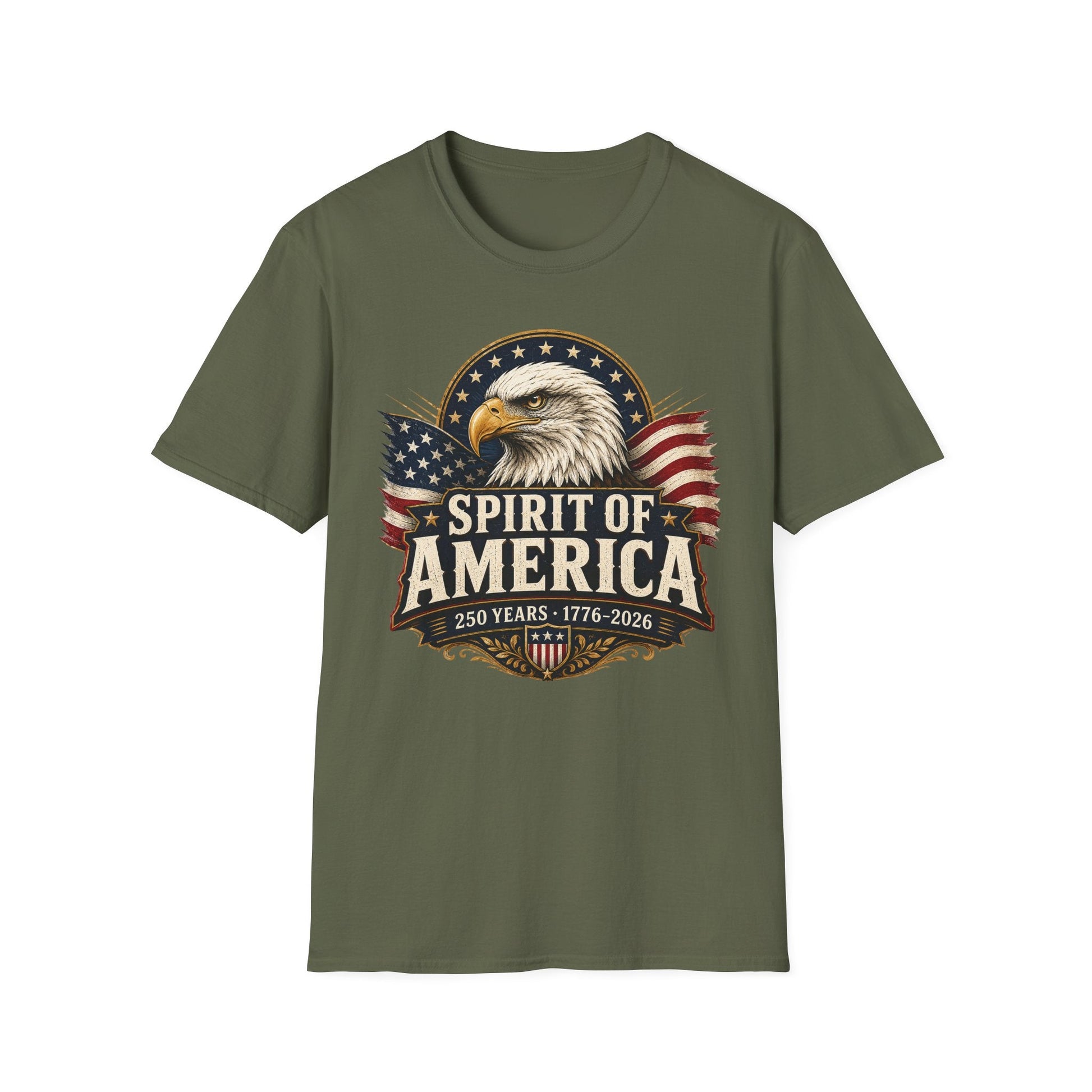 Spirit of America Patriotic Eagle T-Shirt – 250th Anniversary Edition | S–5XL - PatriotDepot.com