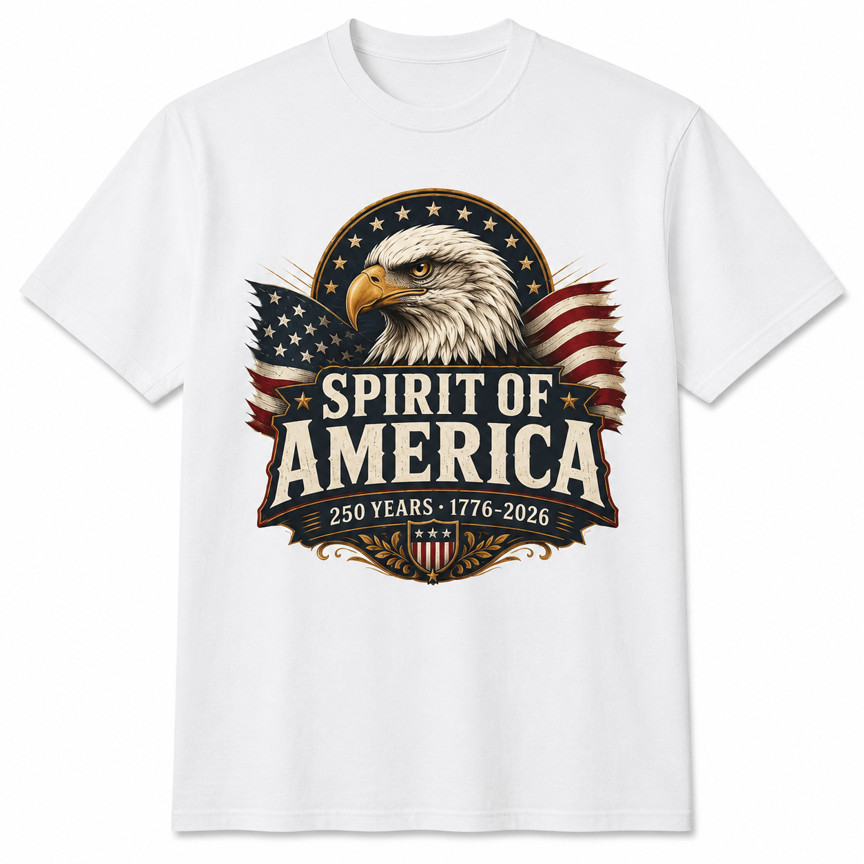 Spirit of America Patriotic Eagle T-Shirt – 250th Anniversary Edition | S–5XL - PatriotDepot.com