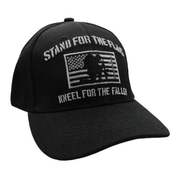 Stand for the Flag Kneel for the Fallen Embroidered Hat - PatriotDepot.com