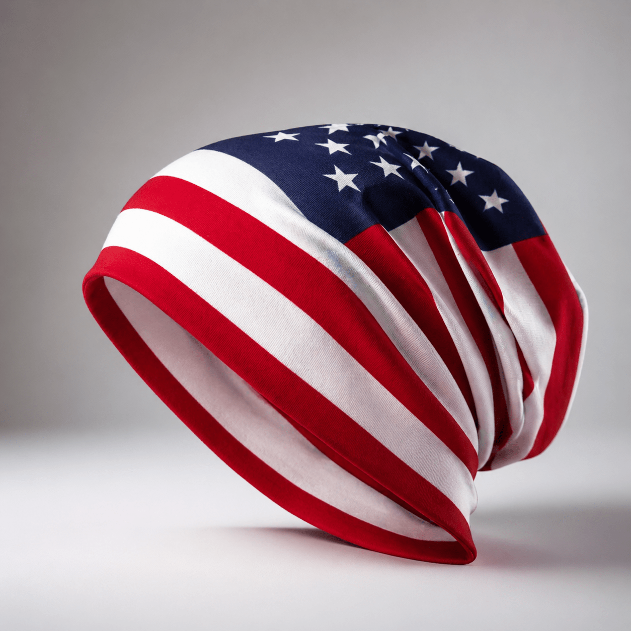 Star Spangled Patriotic Stretchy & Soft Skull Knit Beanie - PatriotDepot.com