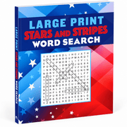 Stars and Stripes Word Search | Large Print Puzzle Book - PatriotDepot.com