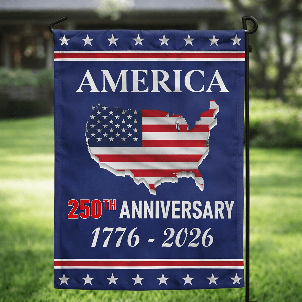 Stars & Stripes America 250th Anniversary 1776 - 2026 Garden Flag (Double - Sided) - PatriotDepot.com