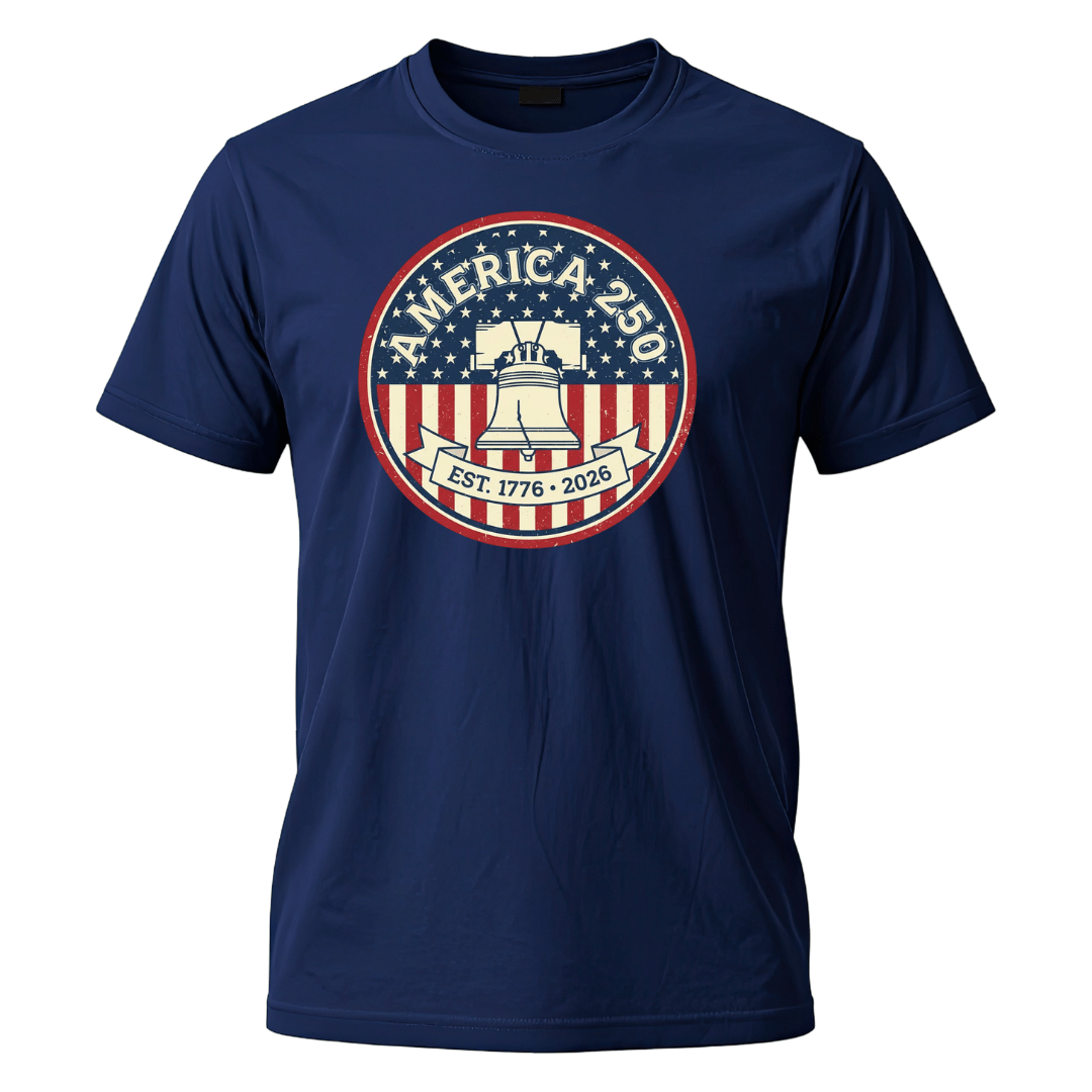 Stars, Stripes, and Liberty: The Official 1776–2026 America’s 250th Celebration T-Shirt - PatriotDepot.com