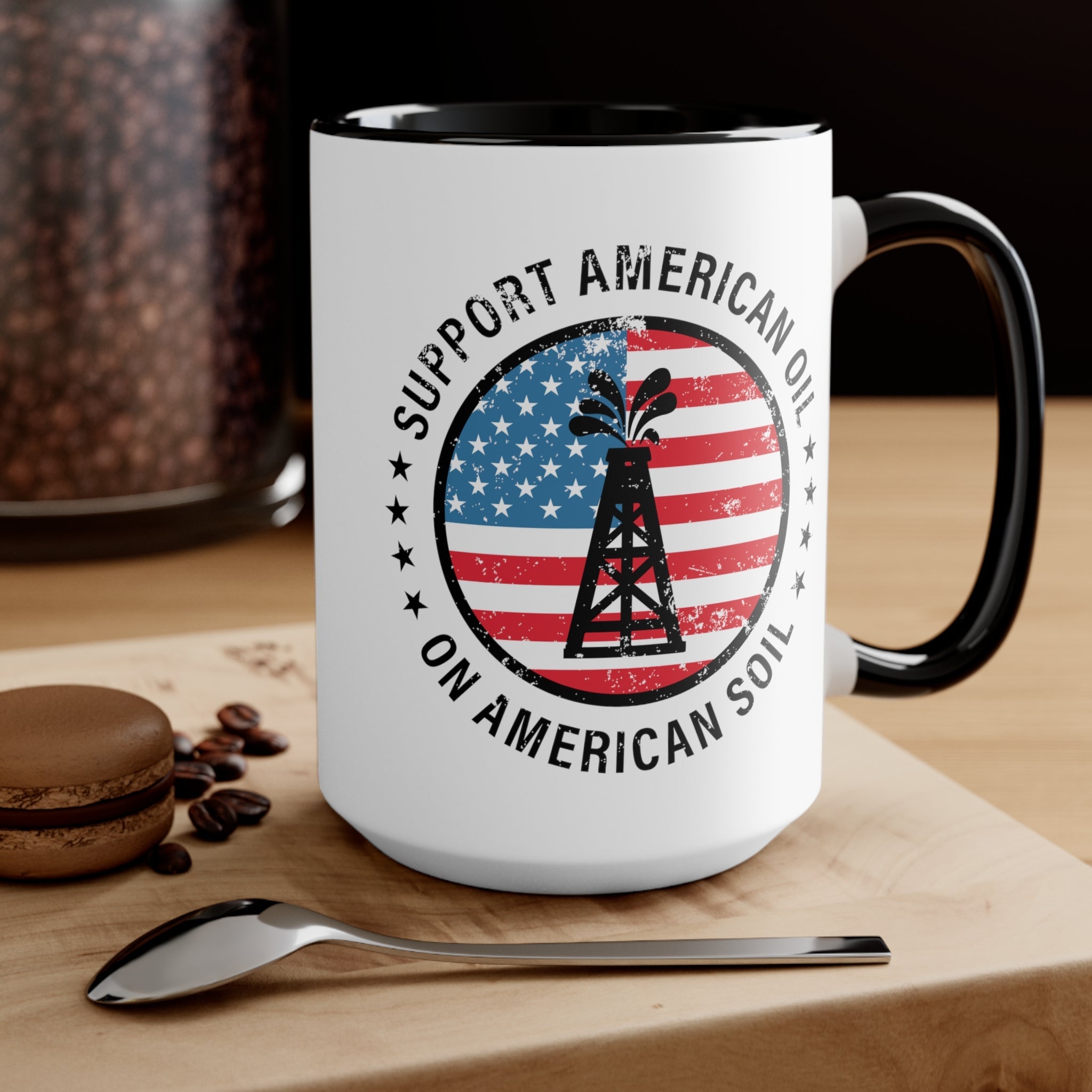 Support American Oil On American Soil Mug - PatriotDepot.com