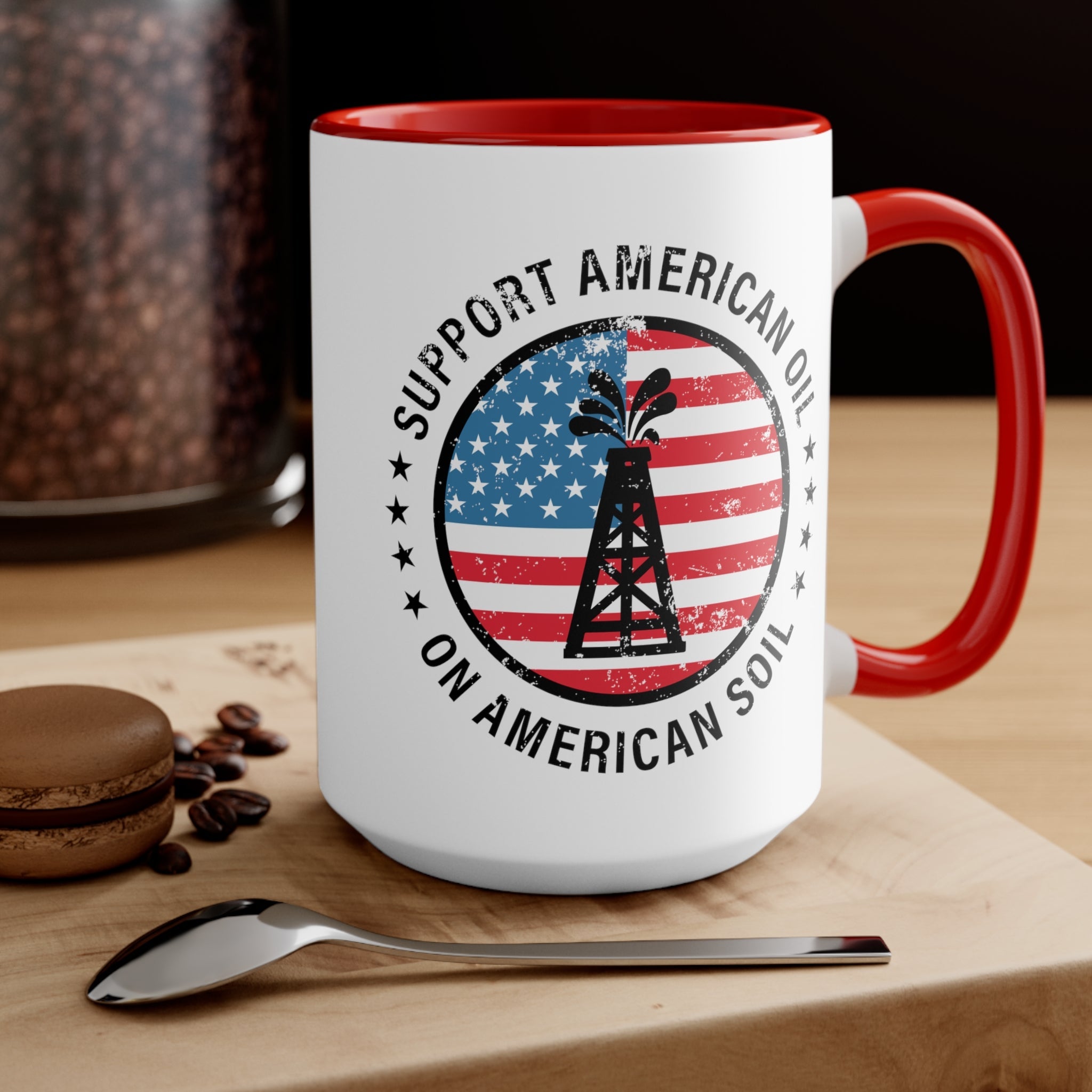 Support American Oil On American Soil Mug - PatriotDepot.com
