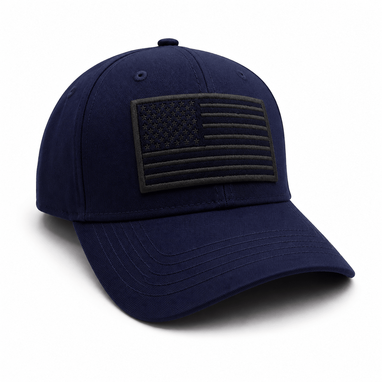 Tactical Flag Embroidered Hat (Navy) - PatriotDepot.com