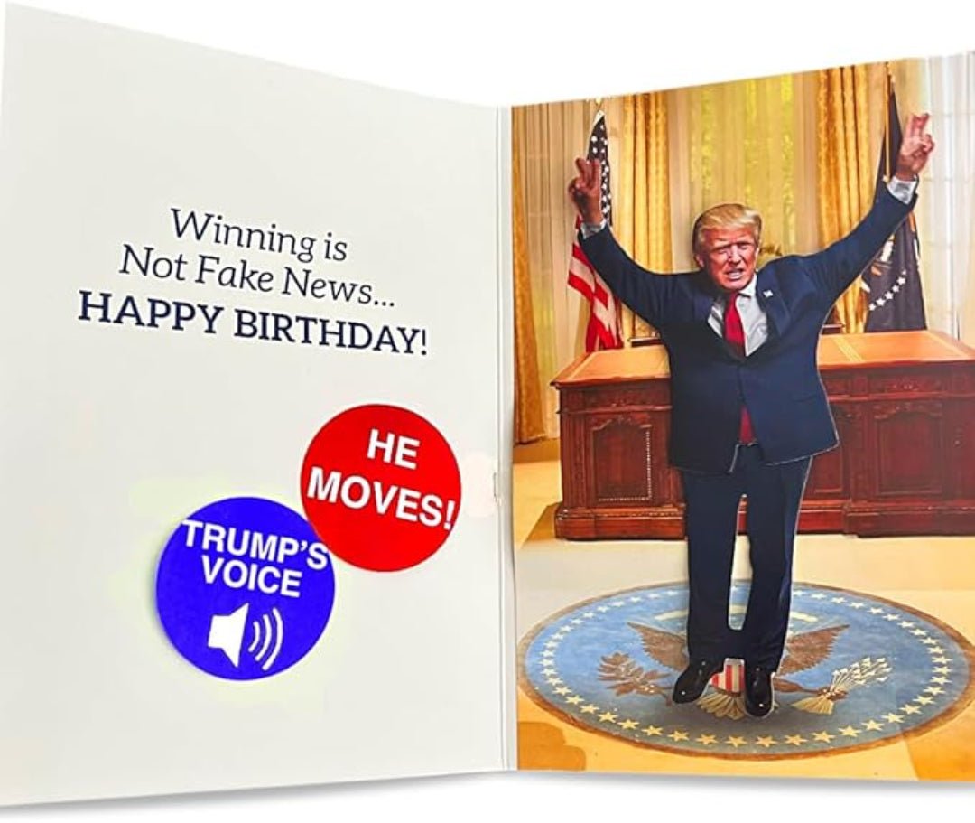 Talking & Dancing Donald Birthday Card – Interactive 3D Card with Real Voice & Motion - PatriotDepot.com