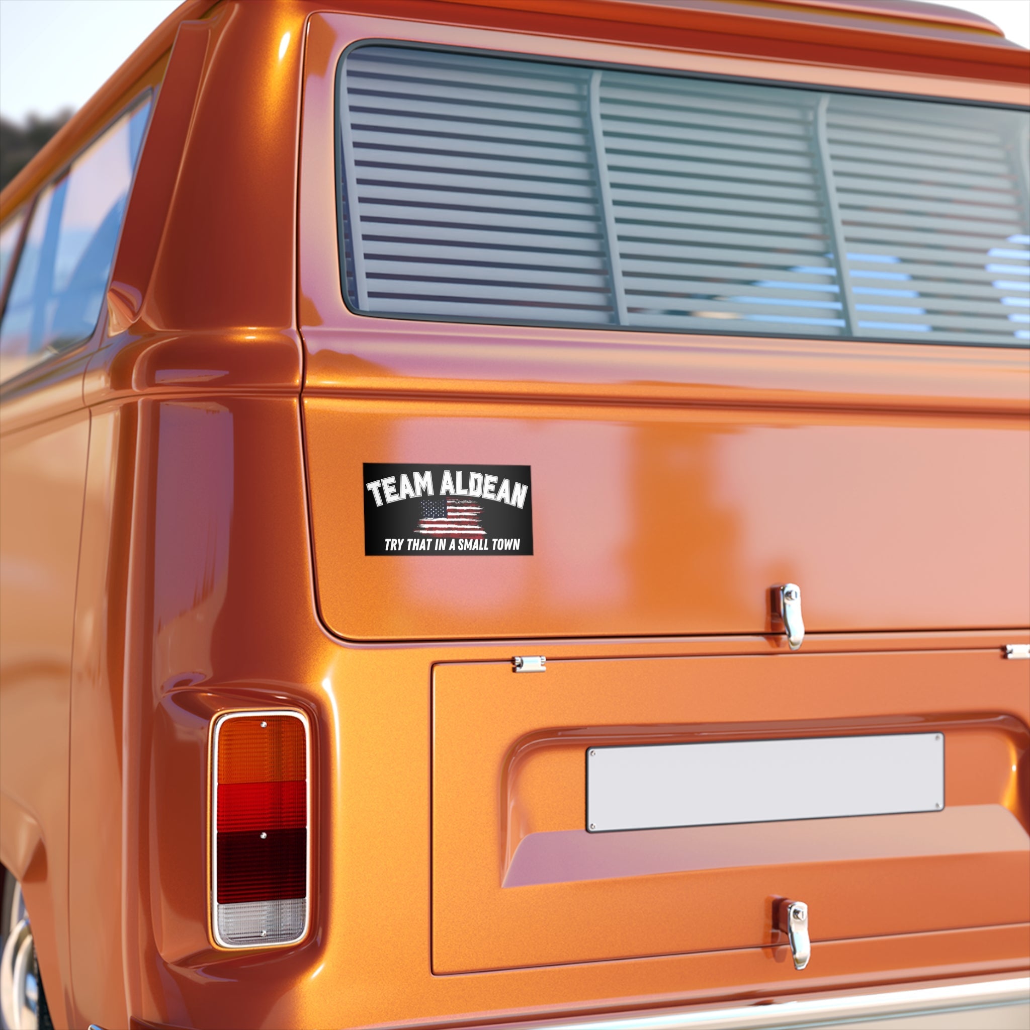 Team Aldean "Try that in a small town" Bumper Sticker - PatriotDepot.com