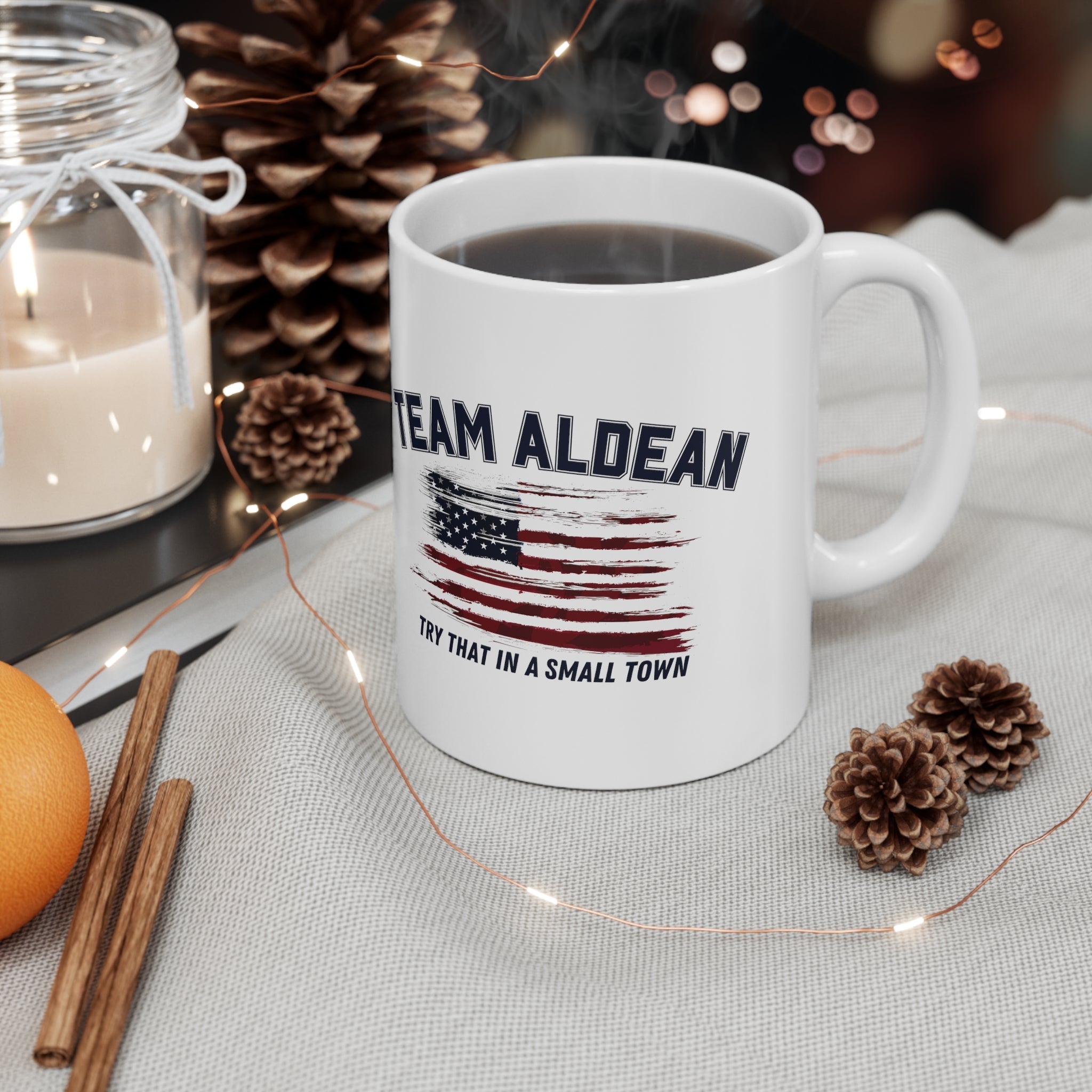 Team Aldean "Try that in a small town" Mug - PatriotDepot.com