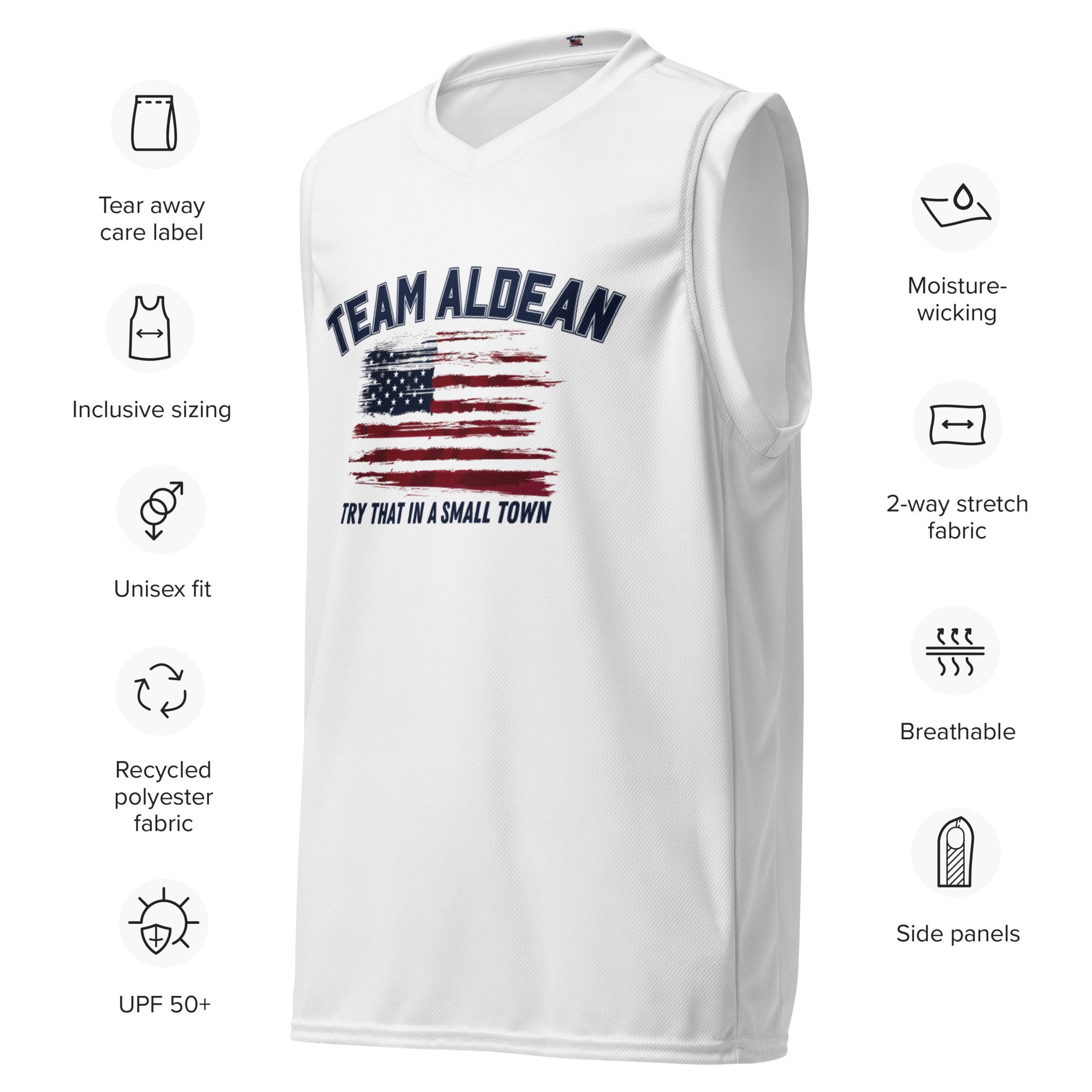 Team Aldean "Try that in a small town" Unisex Jersey (Front & Back Design) - PatriotDepot.com