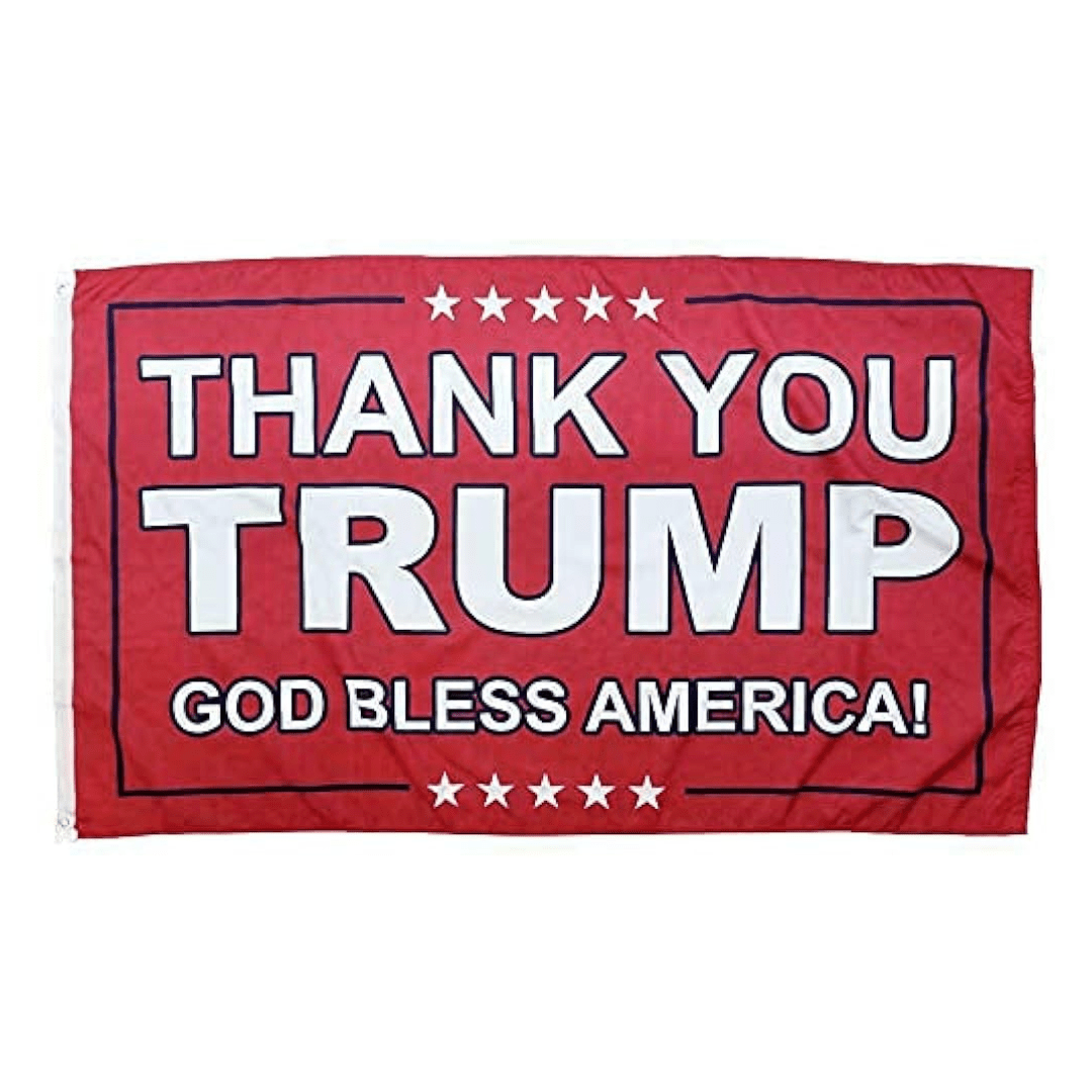 Thank You Trump God Bless America 3'x5' Flag - PatriotDepot.com