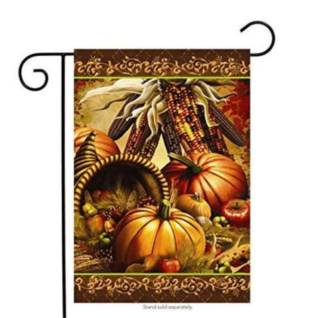 Thanksgiving Bountiful Harvest 12"x18" Garden Flag - PatriotDepot.com