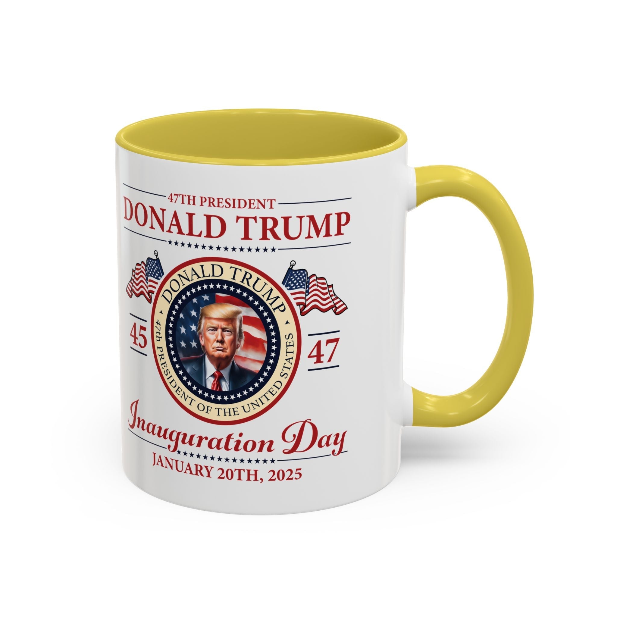The 47th President of the United States Donald J. Trump Inauguration Color Mugs (12 Color Options) - PatriotDepot.com