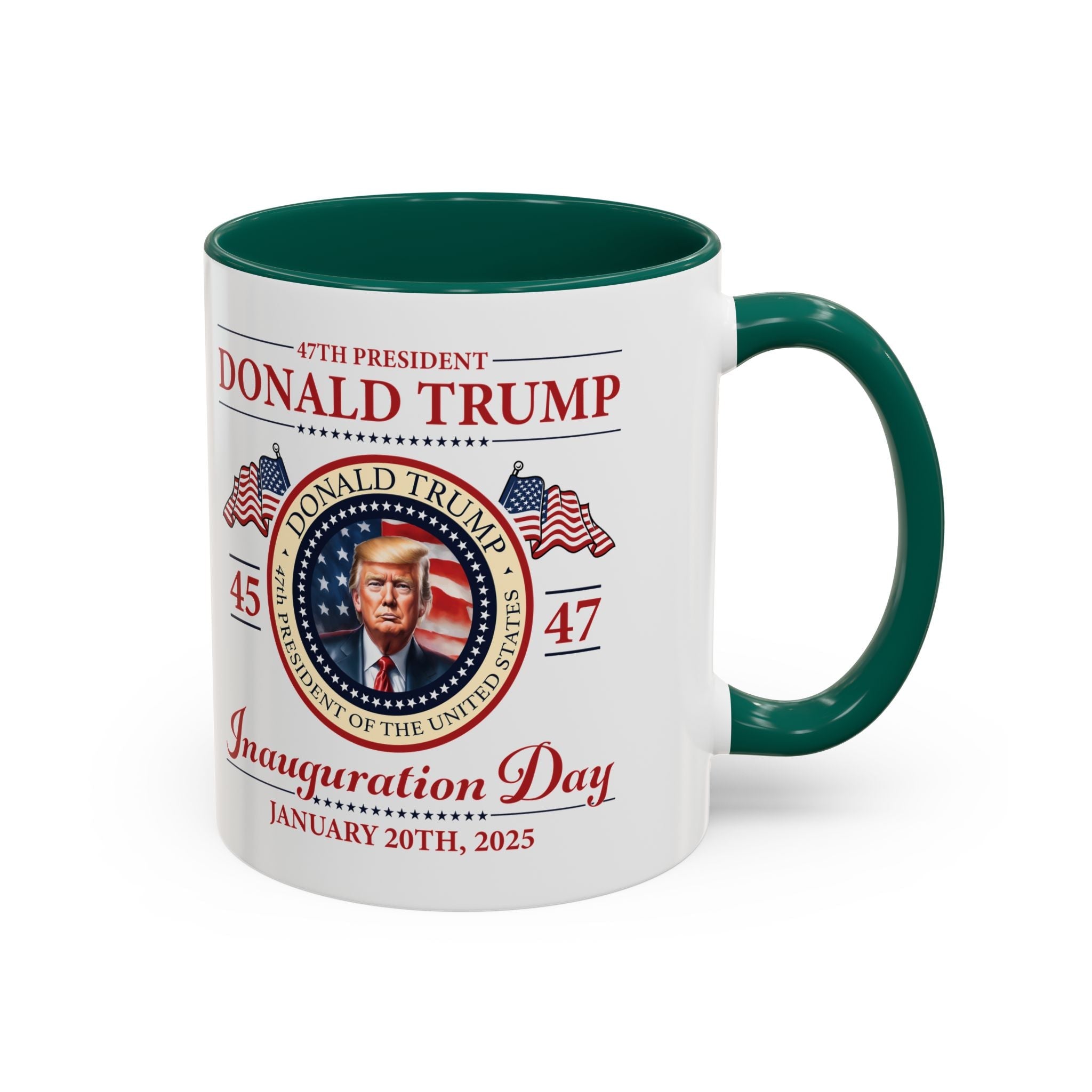 The 47th President of the United States Donald J. Trump Inauguration Color Mugs (12 Color Options) - PatriotDepot.com