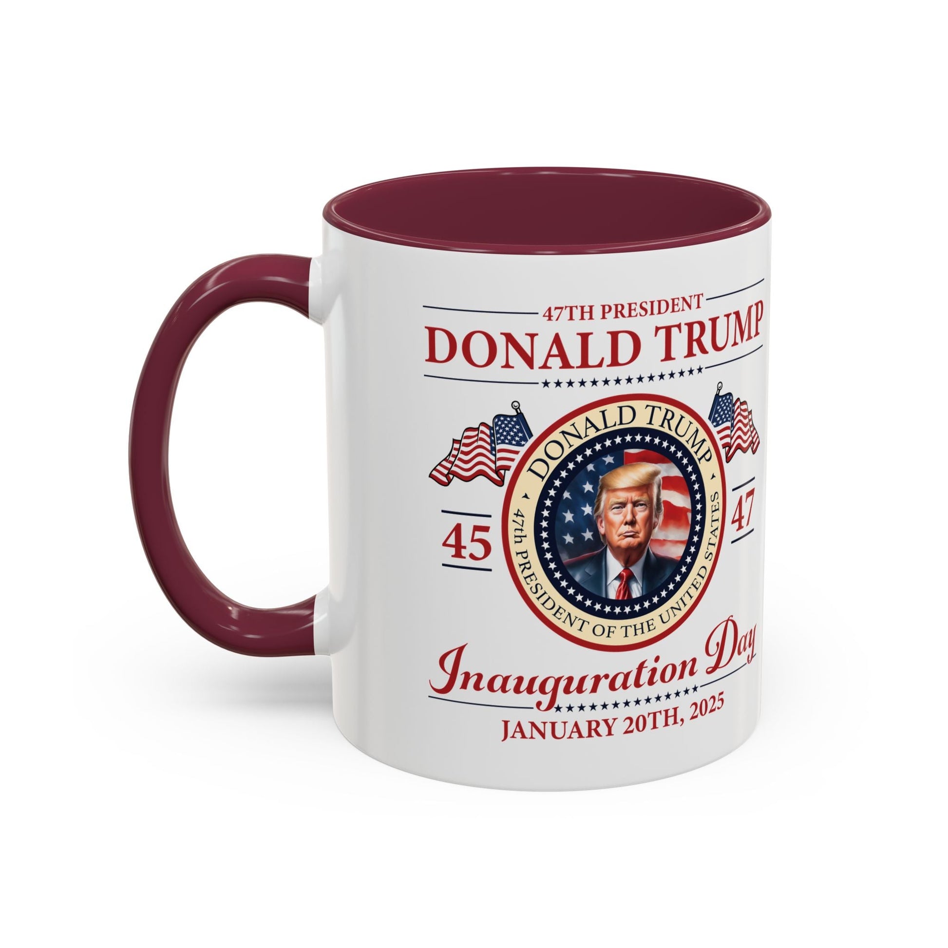 The 47th President of the United States Donald J. Trump Inauguration Color Mugs (12 Color Options) - PatriotDepot.com