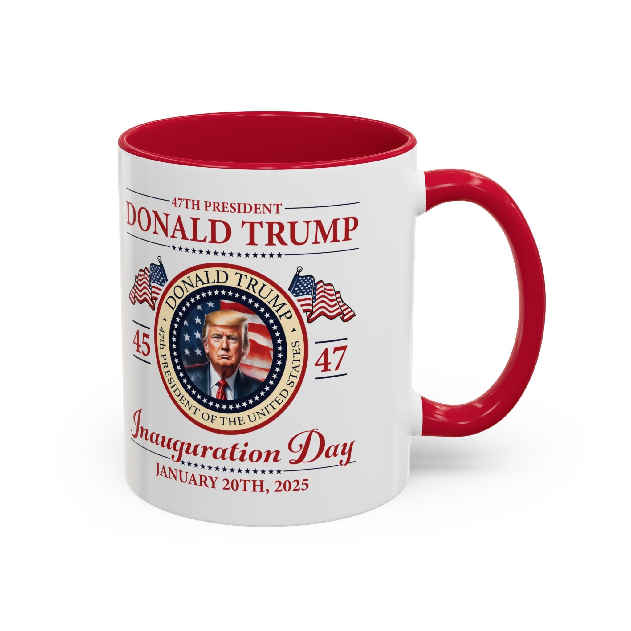 The 47th President of the United States Donald J. Trump Inauguration Color Mugs (12 Color Options) - PatriotDepot.com