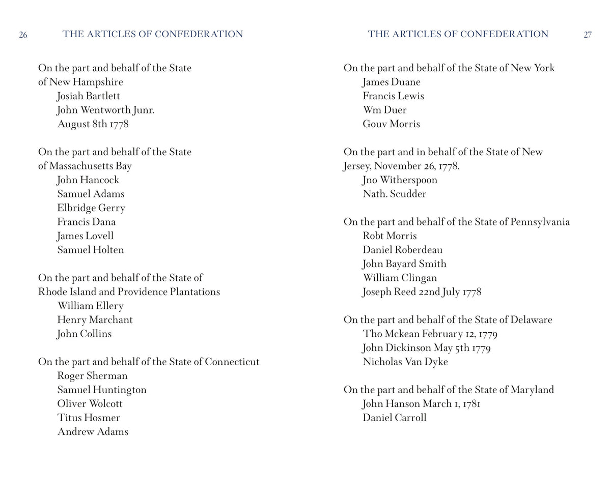 The Articles of Confederation Pocket Hardcover Book - PatriotDepot.com