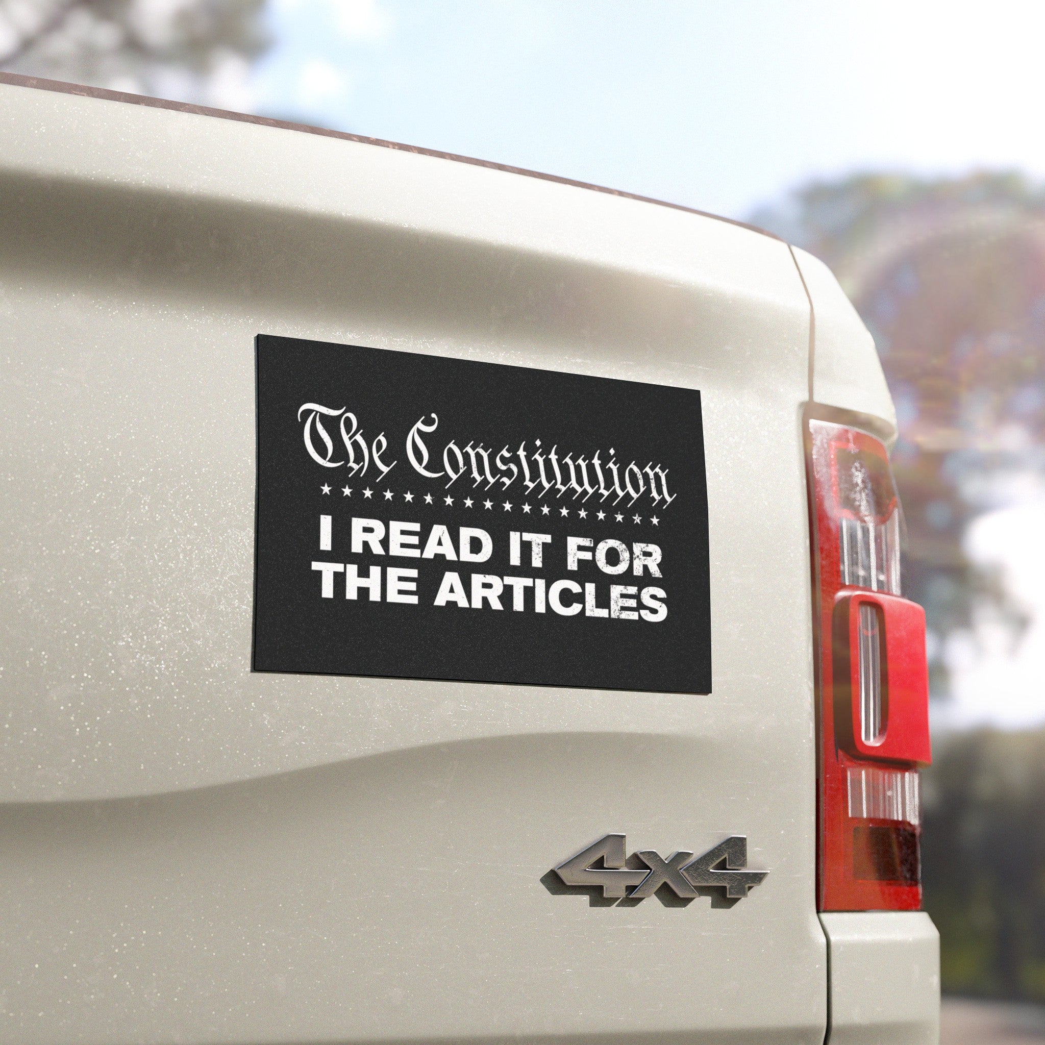 The Constitution. I Read it for the Articles Car Magnet - PatriotDepot.com