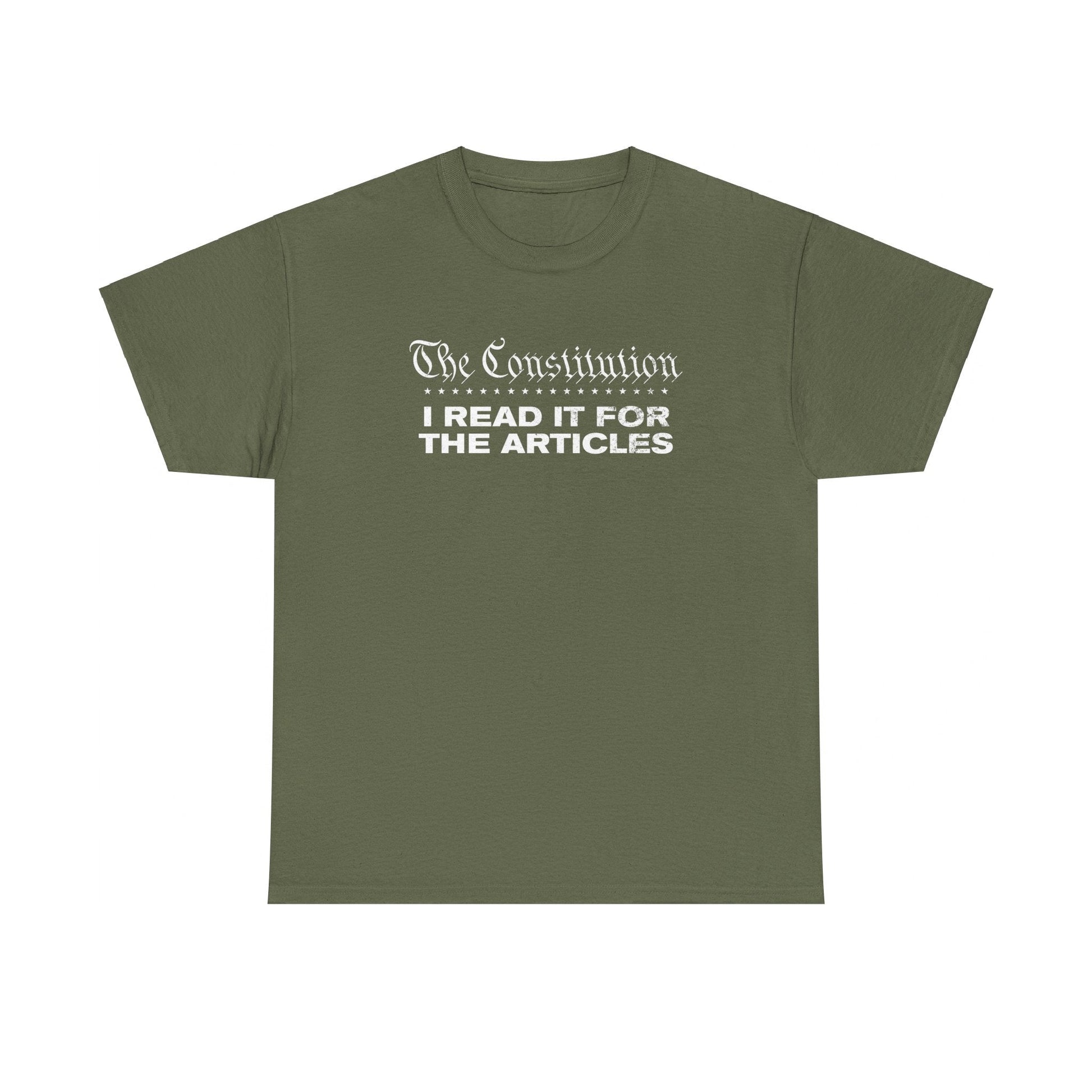 The Constitution: I Read It For The Articles T-Shirt - PatriotDepot.com