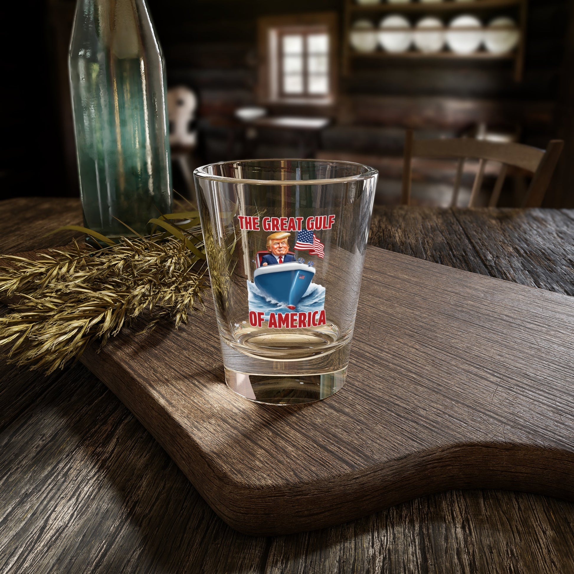The Great Gulf of America Trump Custom Shot Glass - PatriotDepot.com