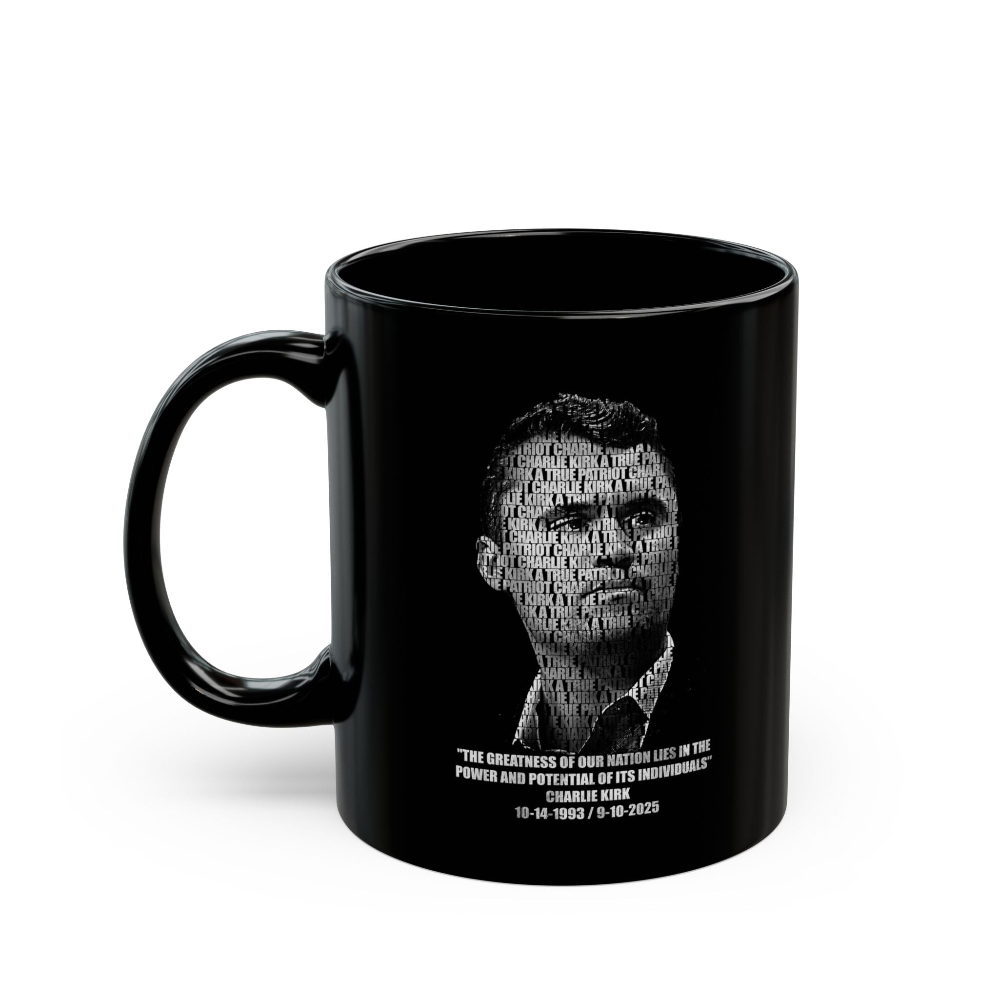“The greatness of our nation lies in the power and potential of its individuals.” — Charlie Kirk Mug - PatriotDepot.com