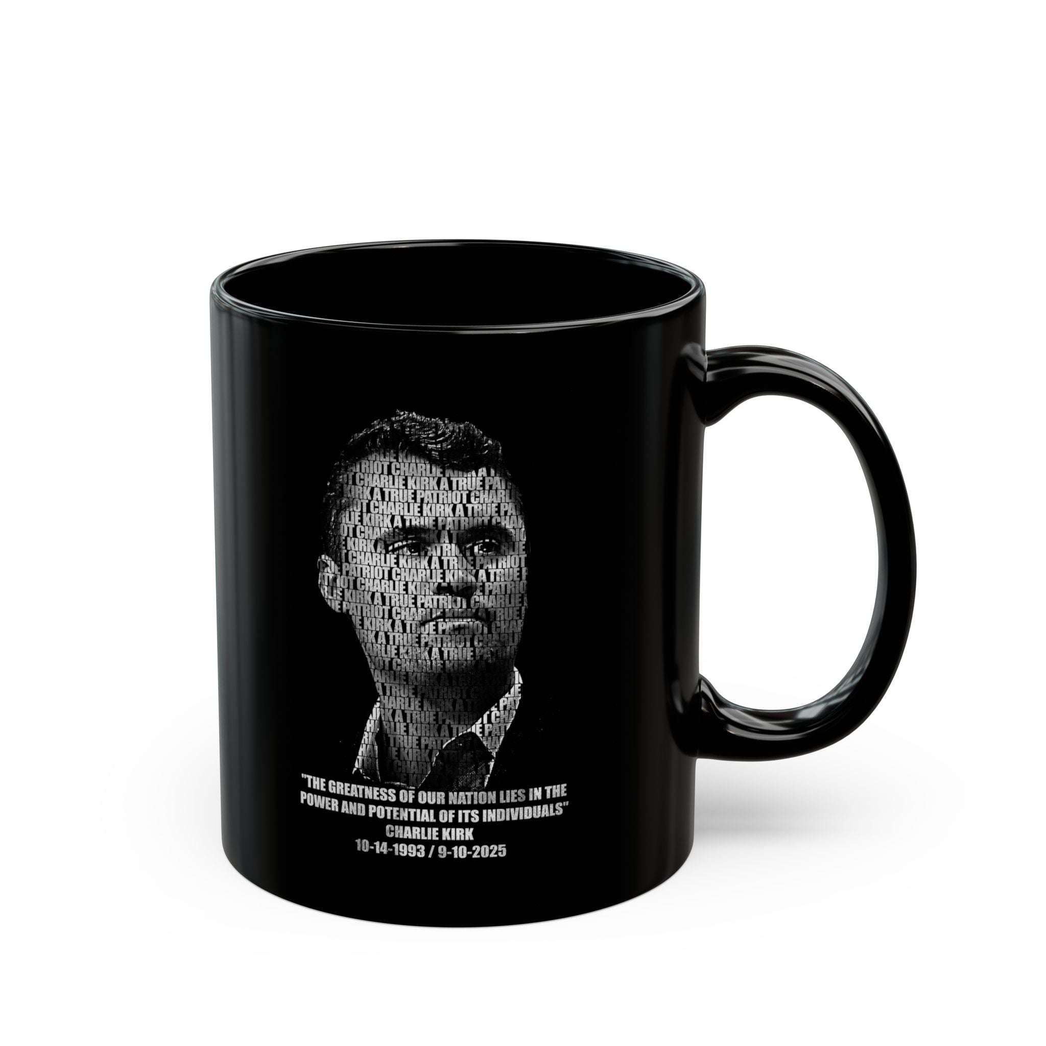 “The greatness of our nation lies in the power and potential of its individuals.” — Charlie Kirk Mug - PatriotDepot.com
