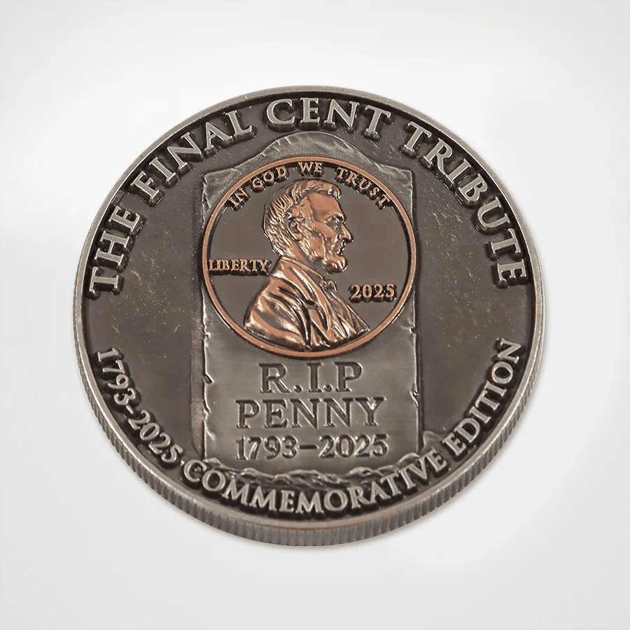 The Last Penny Commemorative Challenge Coin – Final Cent Tribute 1793–2025 Limited Edition - PatriotDepot.com
