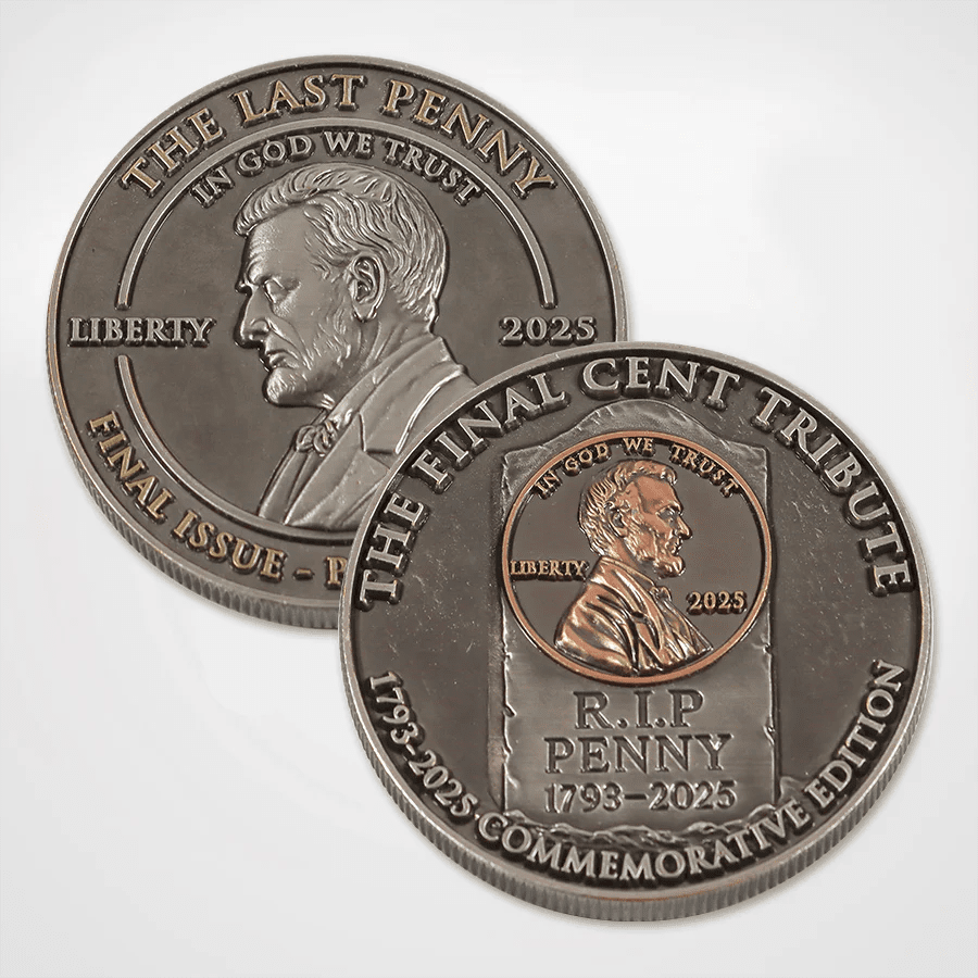 The Last Penny Commemorative Challenge Coin – Final Cent Tribute 1793–2025 Limited Edition - PatriotDepot.com