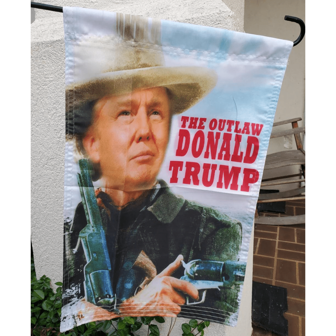 The Outlaw Donald Trump 12"x18" Flag - PatriotDepot.com