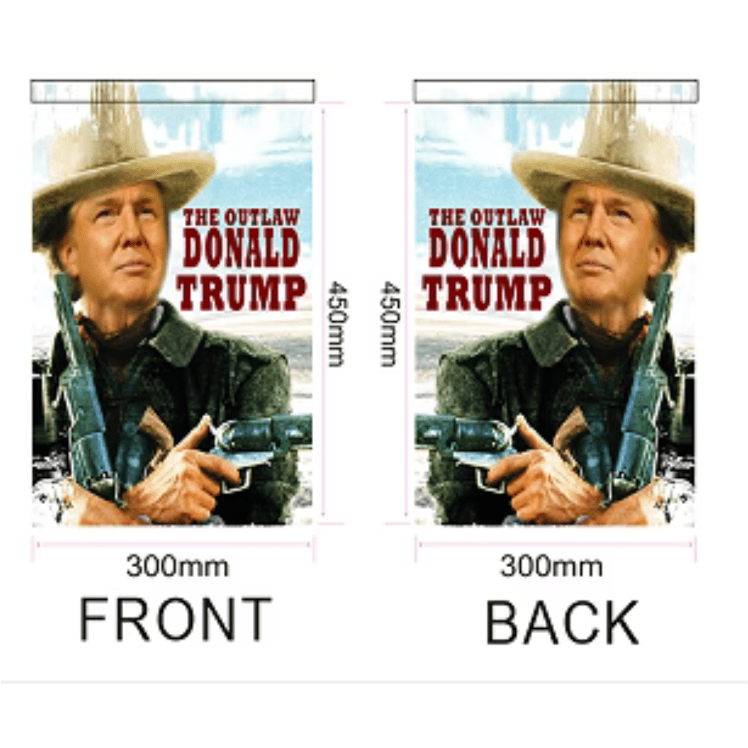 The Outlaw Donald Trump 12"x18" Flag - PatriotDepot.com