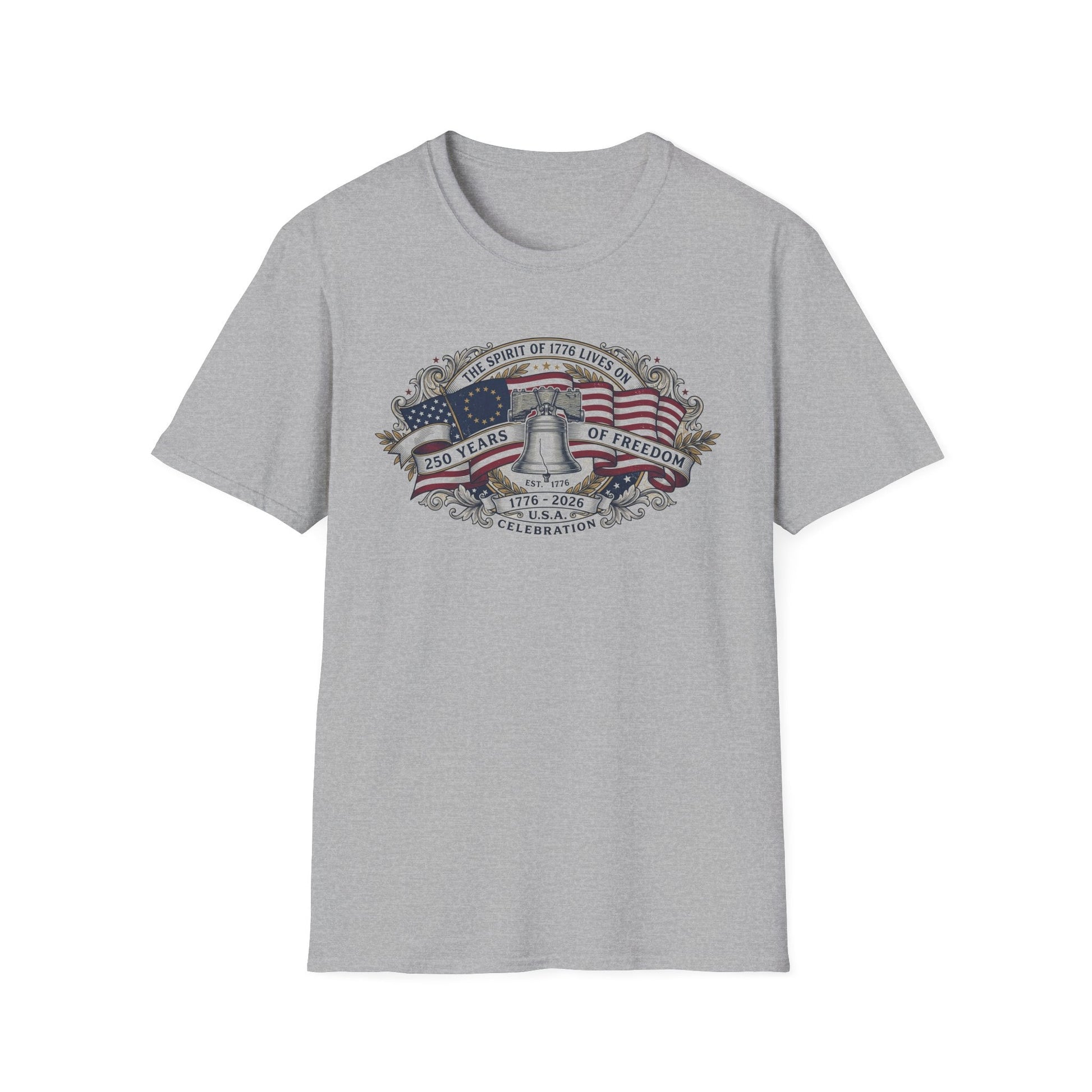 The Spirit of 76' Lives On Premium T-Shirt | Liberty Bell Edition - PatriotDepot.com