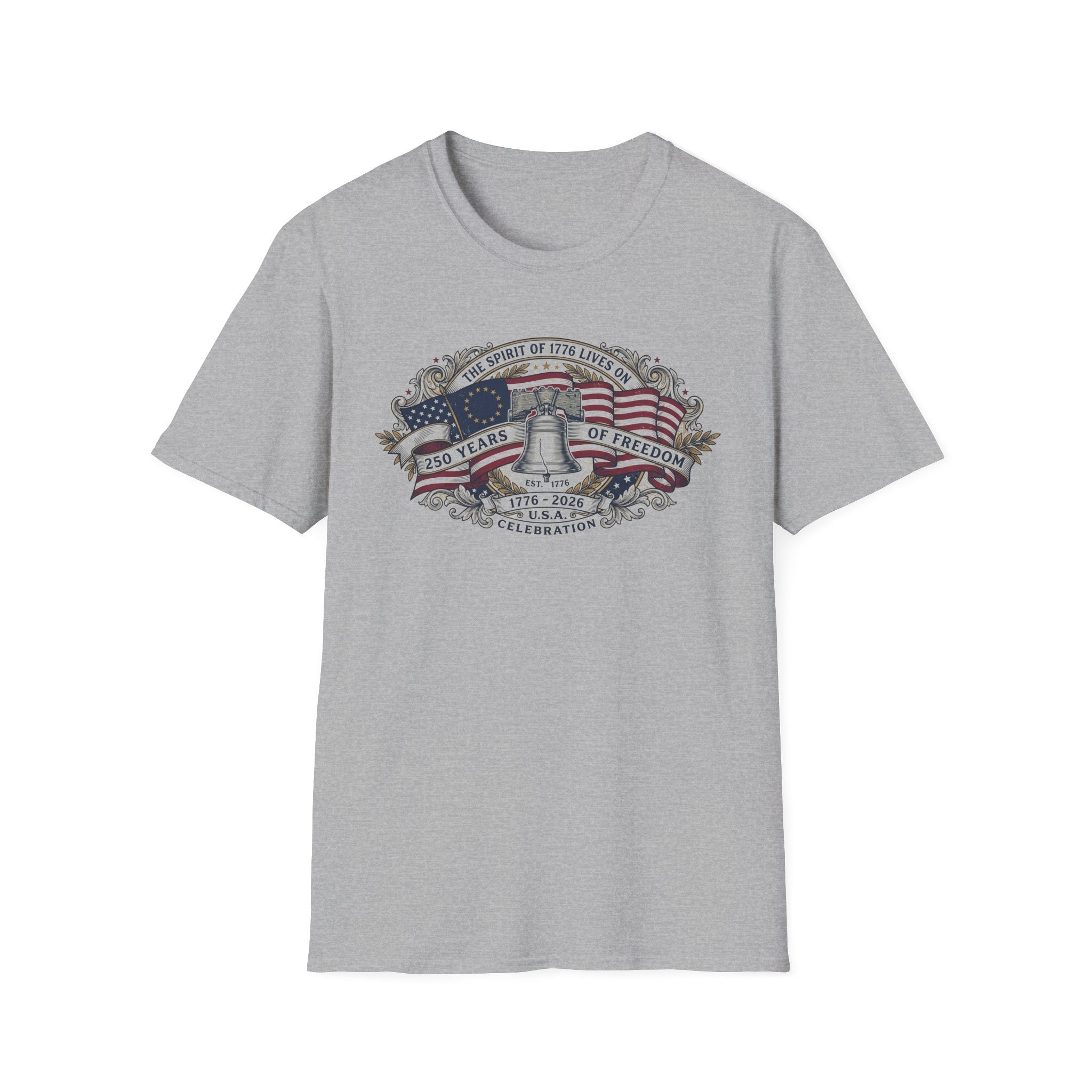 The Spirit of 76' Lives On Premium T-Shirt | Liberty Bell Edition - PatriotDepot.com