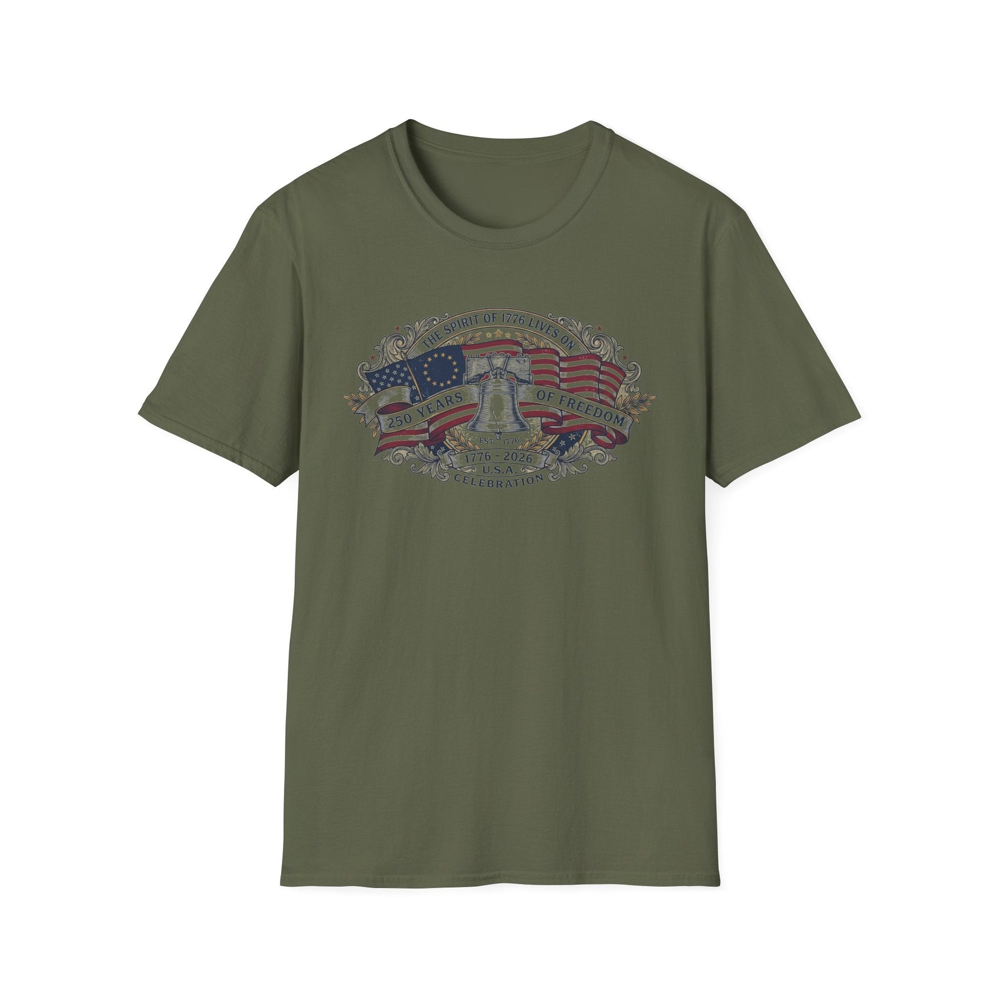 The Spirit of 76' Lives On Premium T-Shirt | Liberty Bell Edition - PatriotDepot.com