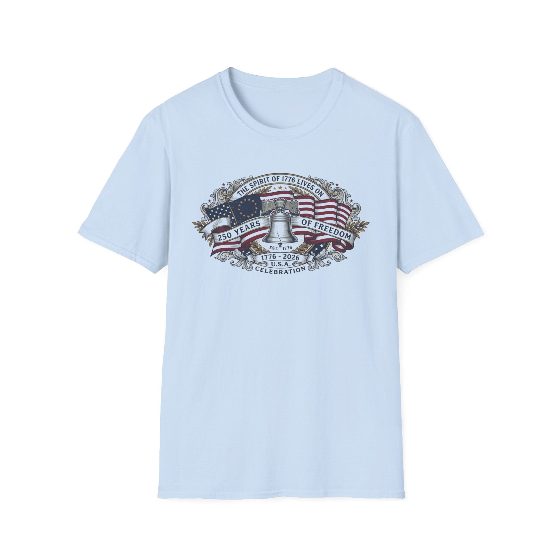 The Spirit of 76' Lives On Premium T-Shirt | Liberty Bell Edition - PatriotDepot.com