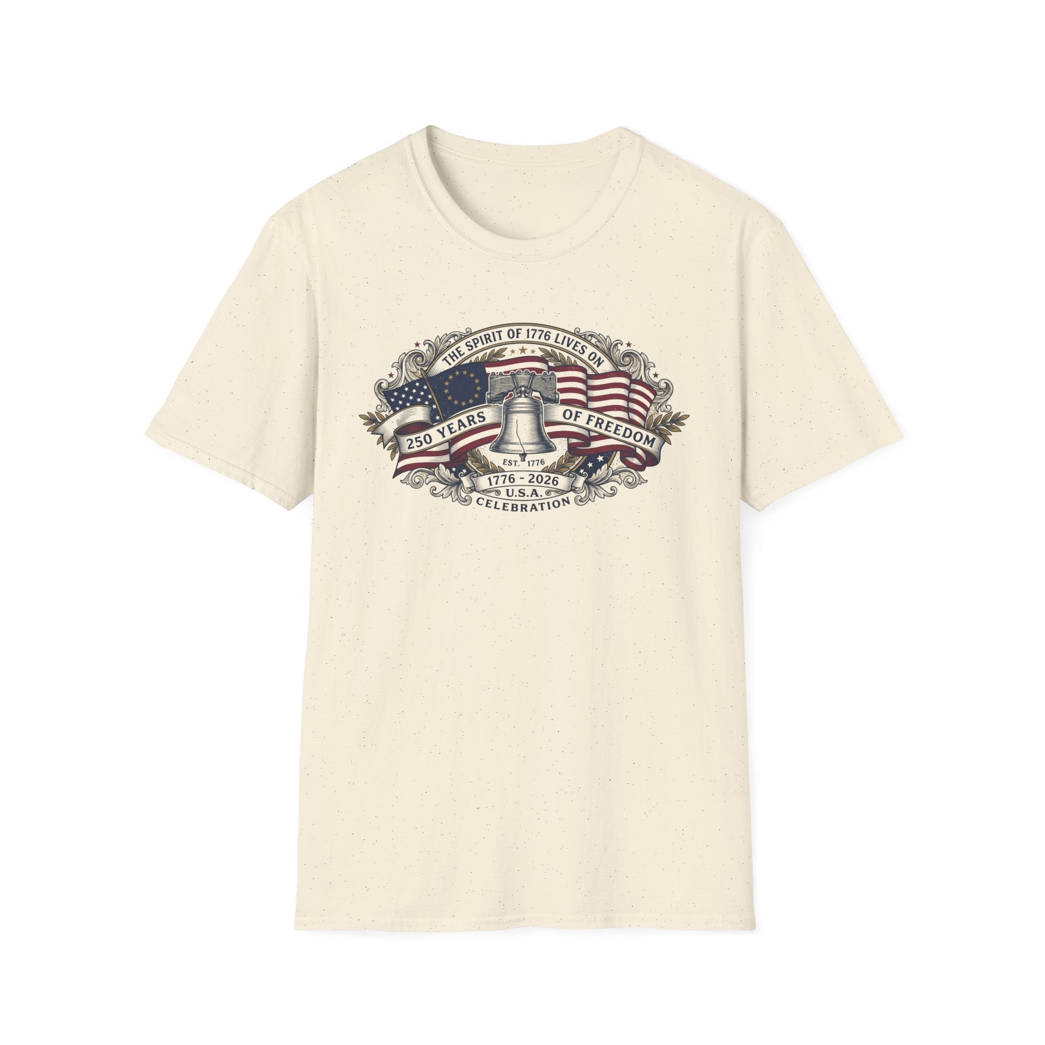 The Spirit of 76' Lives On Premium T-Shirt | Liberty Bell Edition - PatriotDepot.com