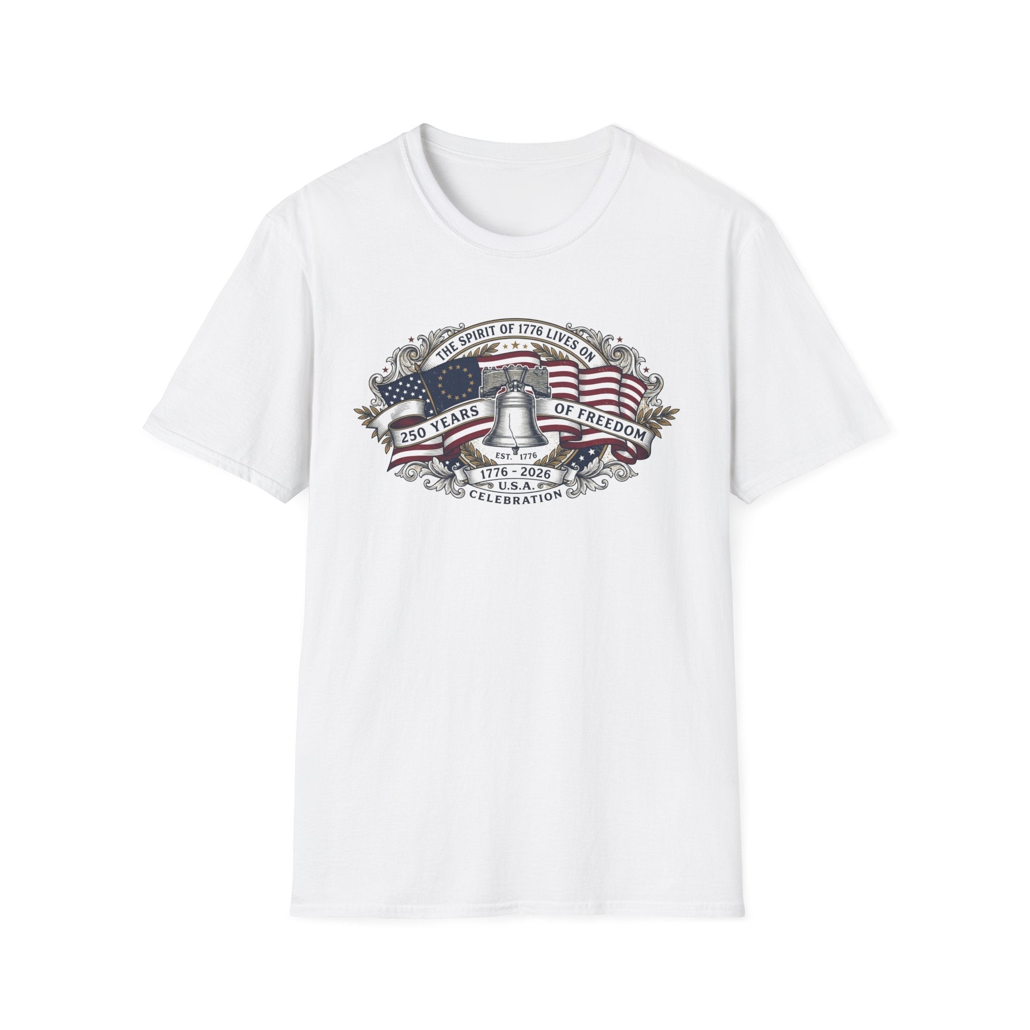 The Spirit of 76' Lives On Premium T-Shirt | Liberty Bell Edition - PatriotDepot.com