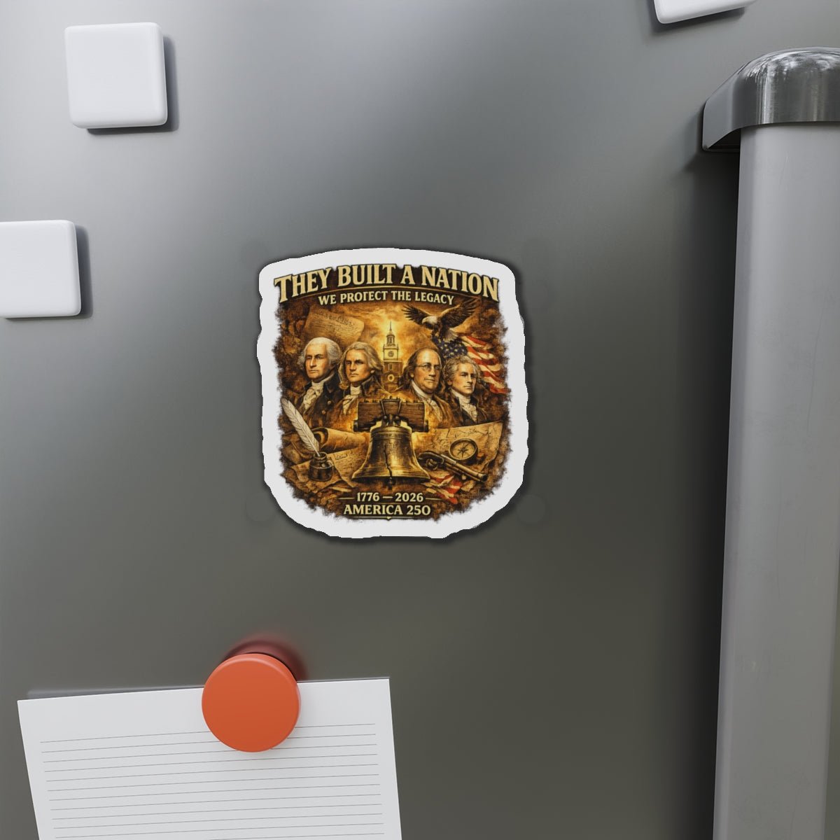 They Built a Nation We Protect the Legacy Founding Fathers 1776–2026 America’s 250th Die - Cut Magnet (3 Sizes) - PatriotDepot.com