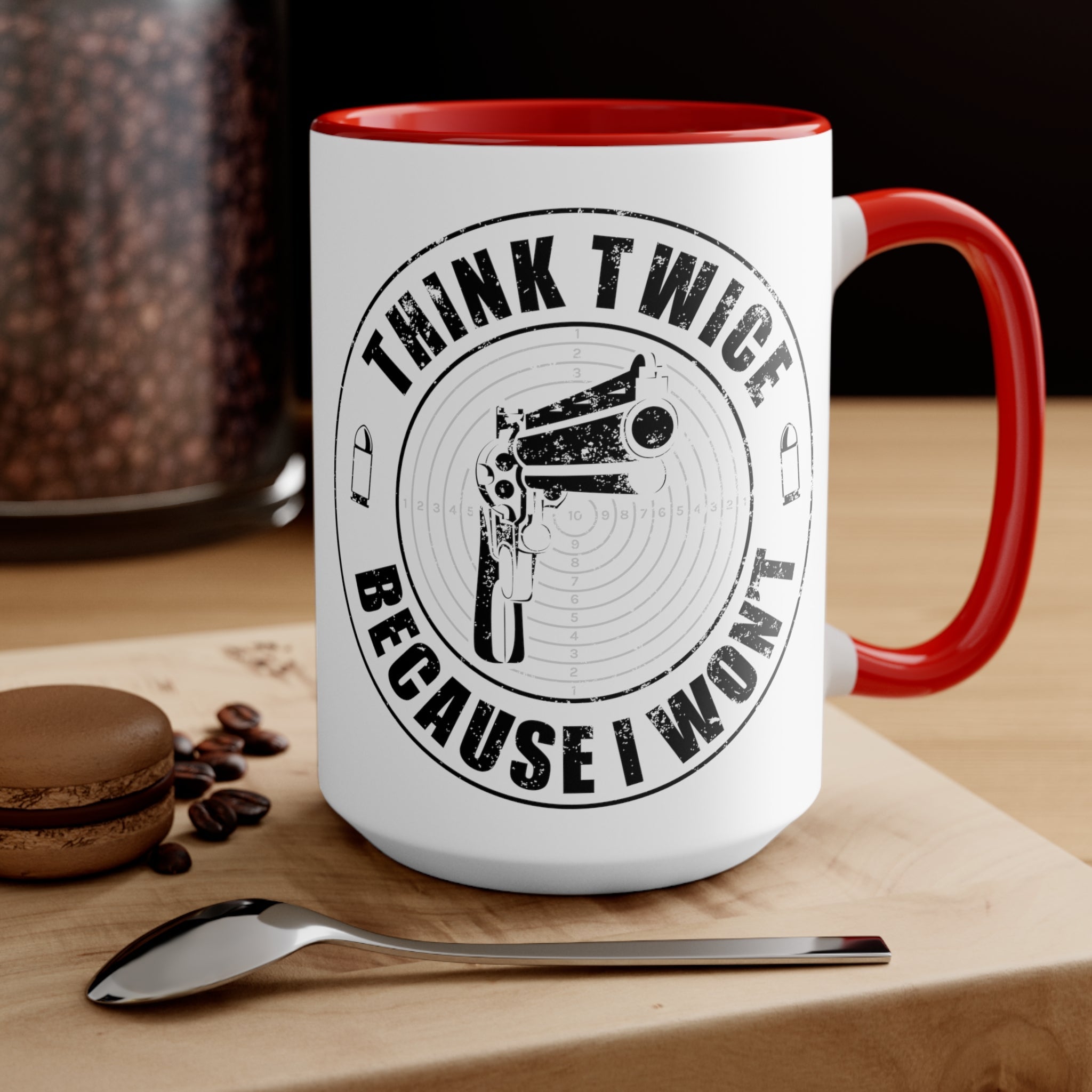 Think Twice Mug (2 sizes, 3 colors) - PatriotDepot.com