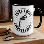 Think Twice Mug (2 sizes, 3 colors) - PatriotDepot.com