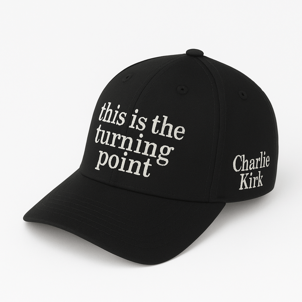 This is the Turning Point Charlie Kirk Embroidered Hat (Black) - PatriotDepot.com