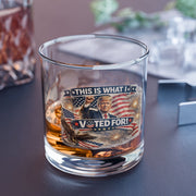 This Is What I Voted For Trump Glass – Patriotic Flag and Eagle Design - PatriotDepot.com