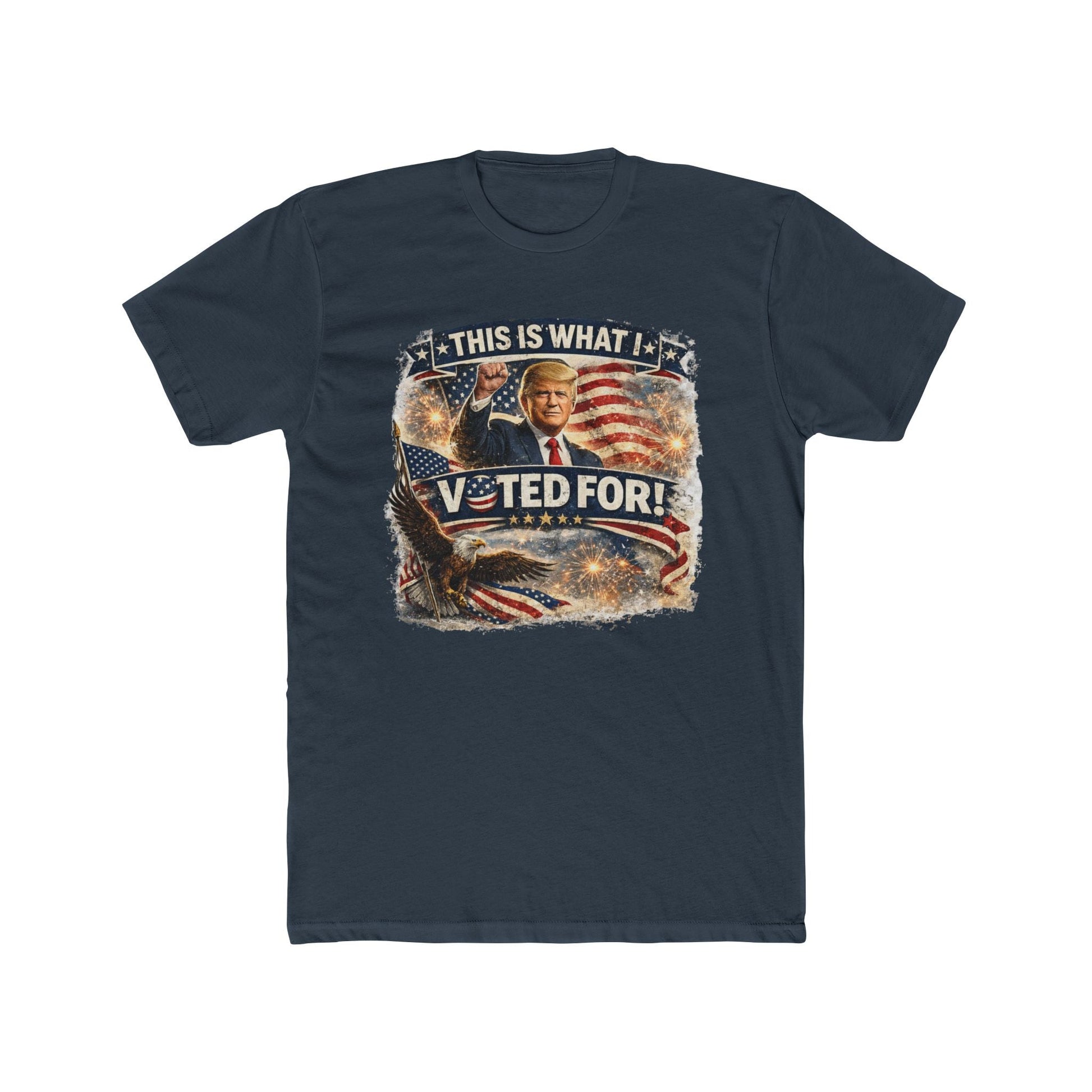 This Is What I Voted For Trump T-Shirt – Patriotic Flag and Eagle Design - PatriotDepot.com