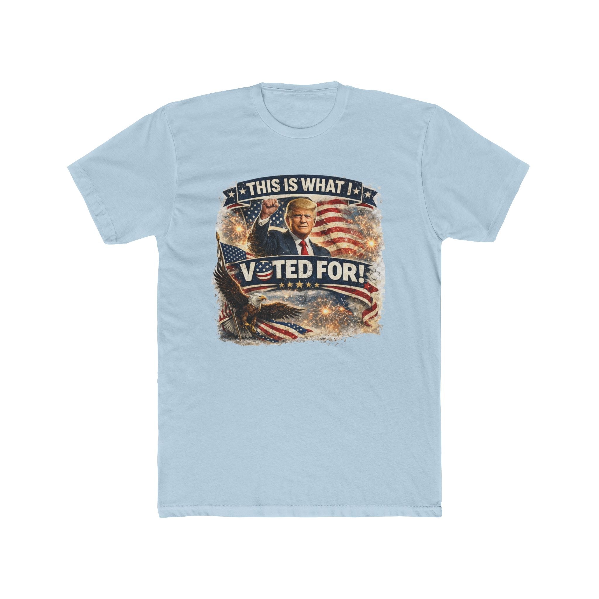 This Is What I Voted For Trump T-Shirt – Patriotic Flag and Eagle Design - PatriotDepot.com