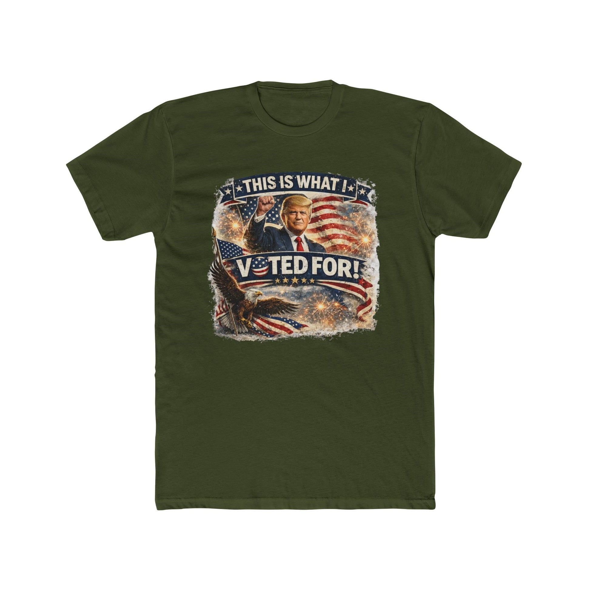 This Is What I Voted For Trump T-Shirt – Patriotic Flag and Eagle Design - PatriotDepot.com