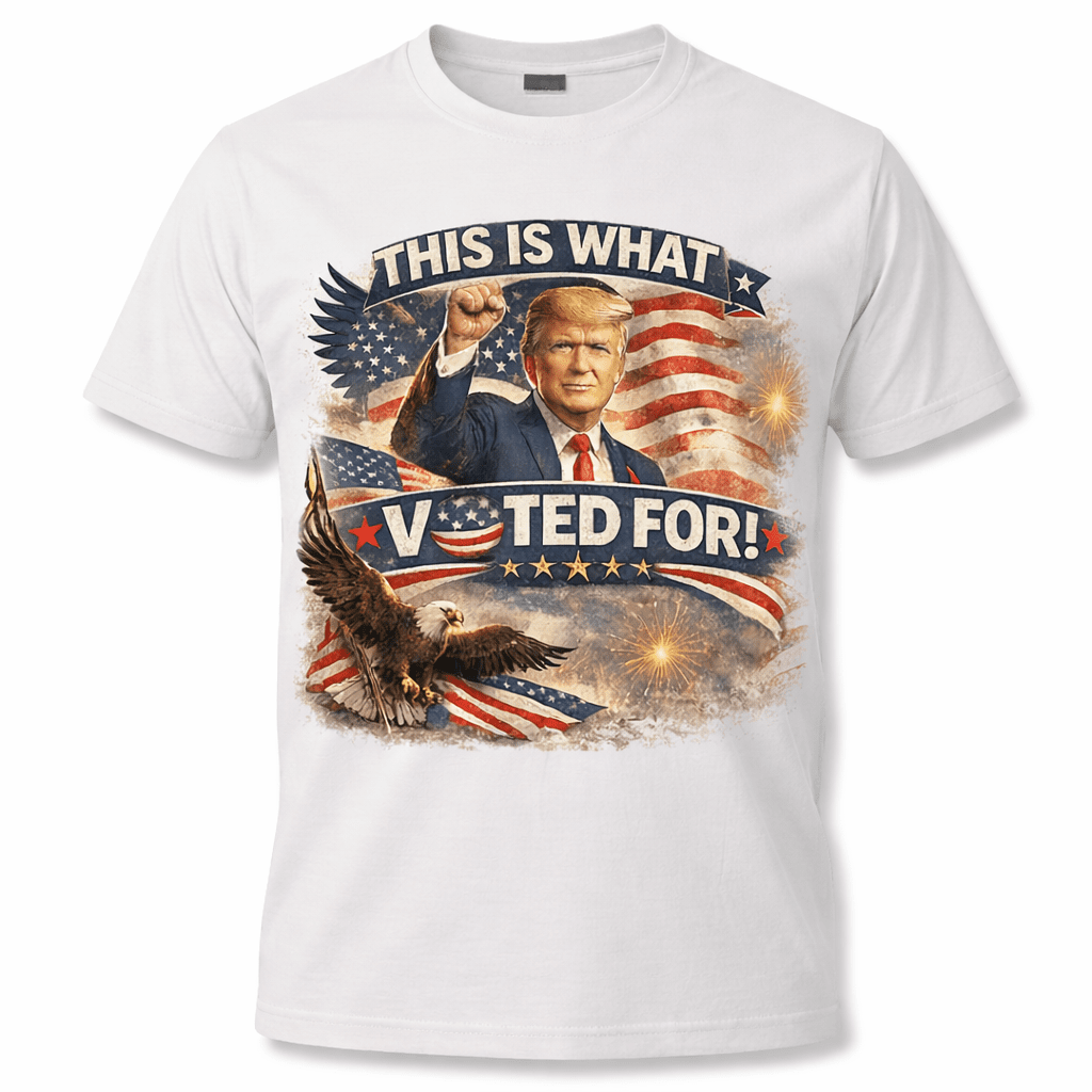 This Is What I Voted For Trump T-Shirt – Patriotic Flag and Eagle Design - PatriotDepot.com