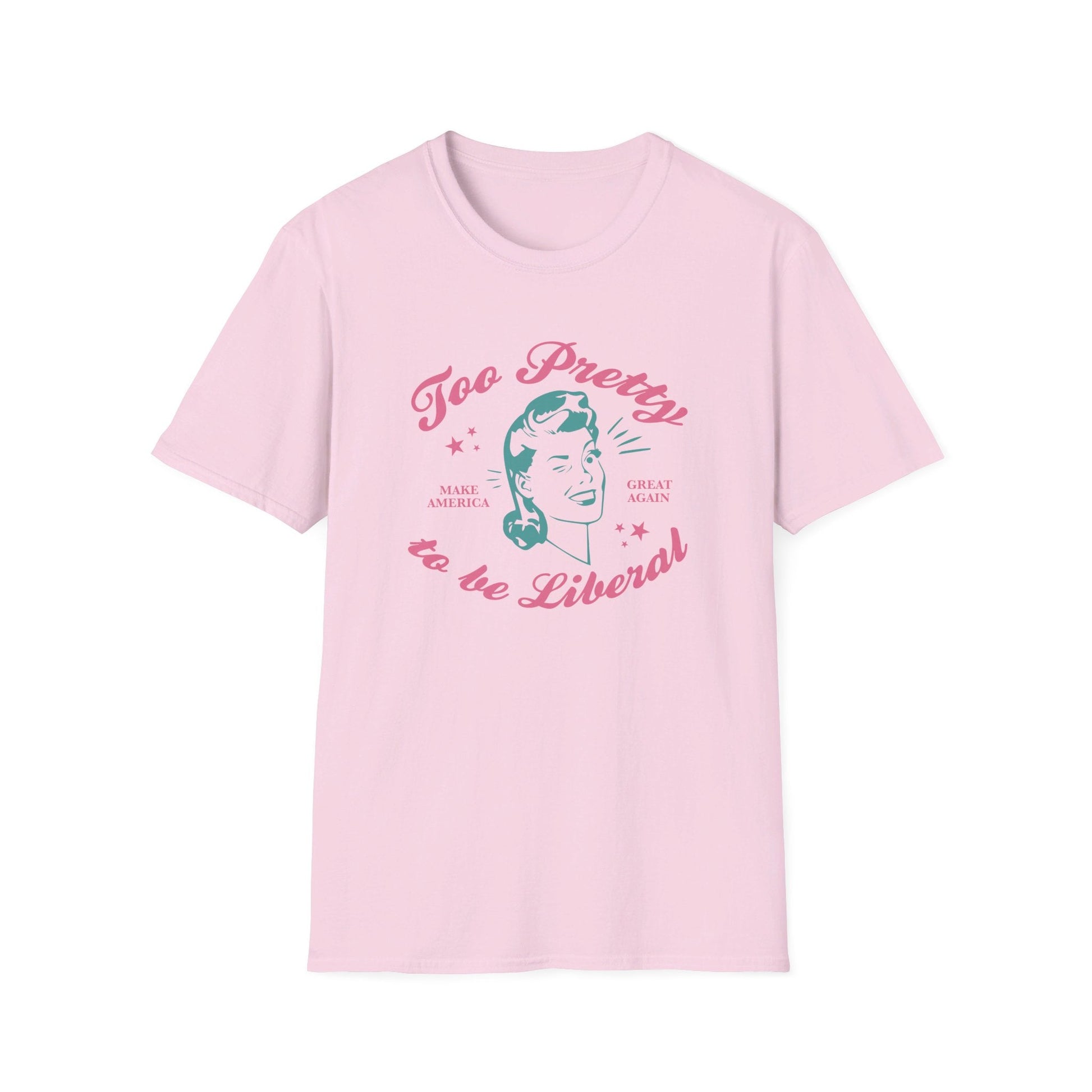 Too Pretty to be Liberal Women's T-Shirt - PatriotDepot.com