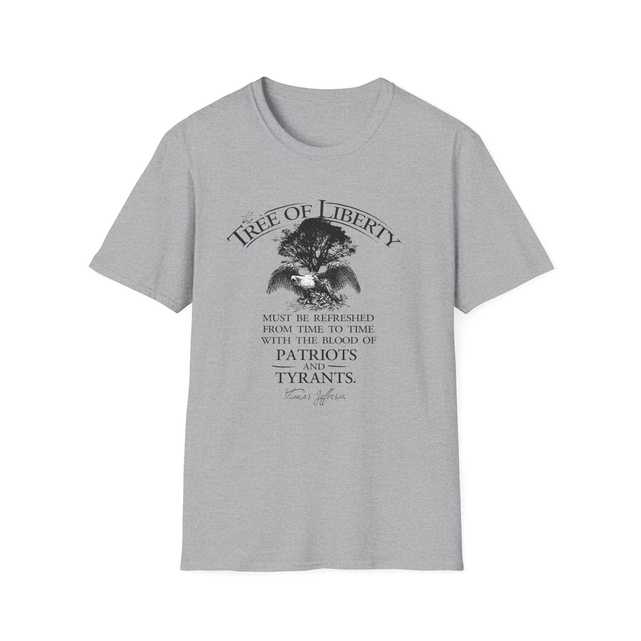 Tree of Liberty Lightweight T-Shirt - Patriotic Freedom Tee - PatriotDepot.com